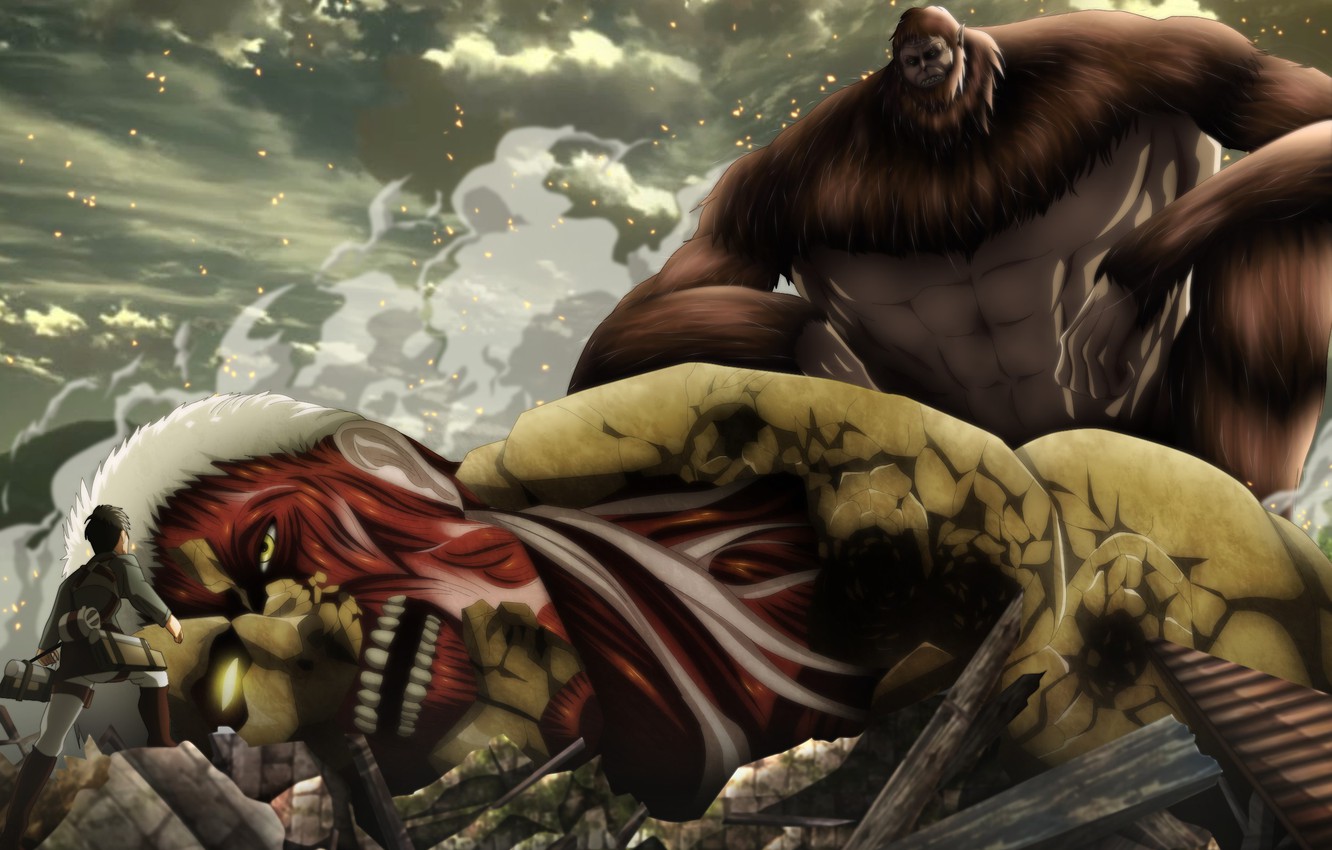 attack on titan wallpaper,cg artwork,mythology,fictional character,illustration,fiction