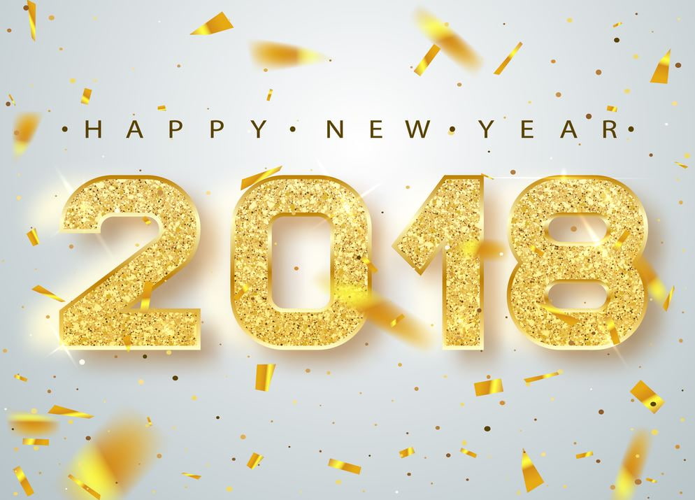 happy new year 2018 wallpapers,font,text,yellow,gold,number