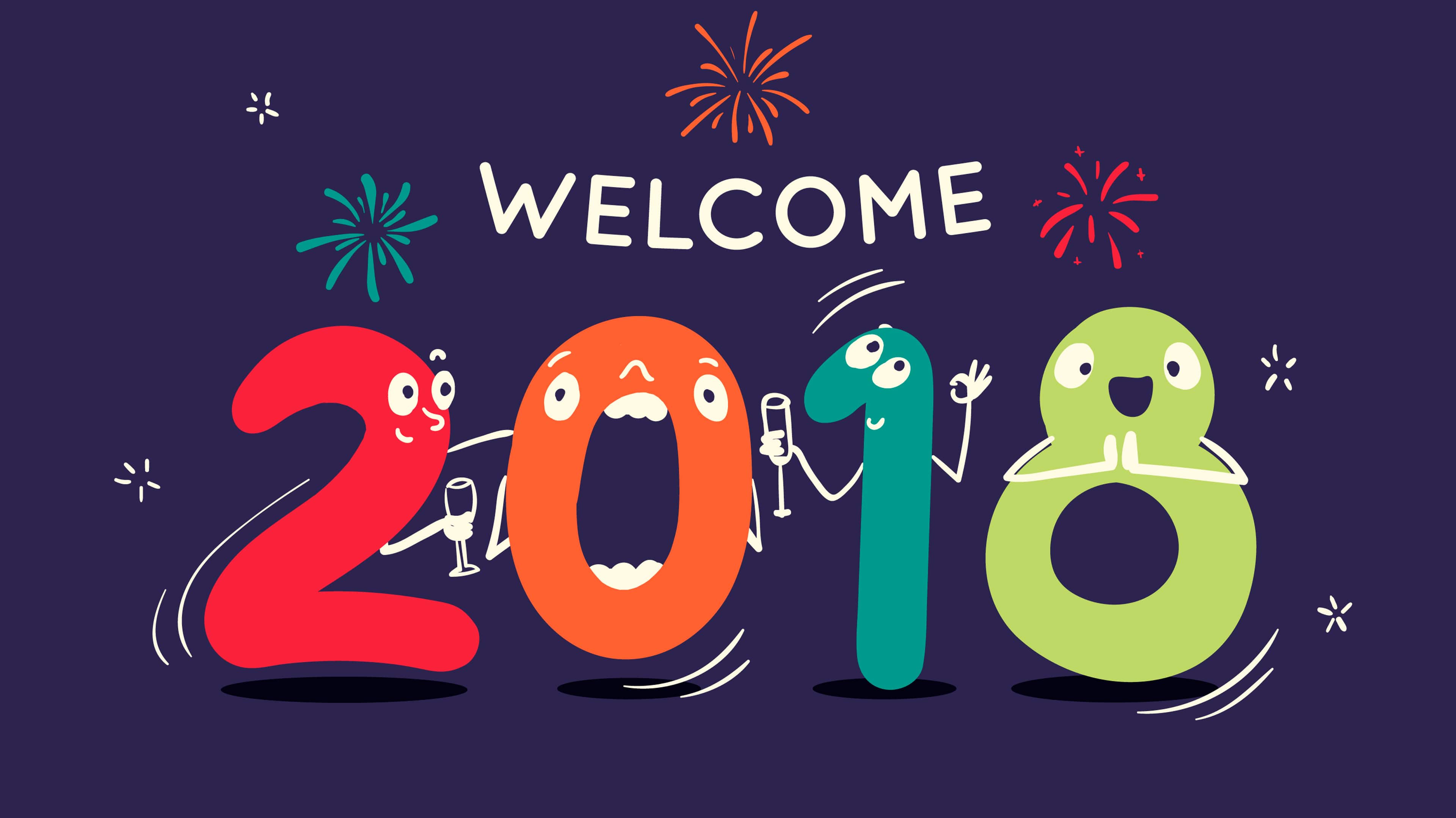 feliz año nuevo 2018 fondos de pantalla,texto,fuente,ilustración,diseño gráfico,animación