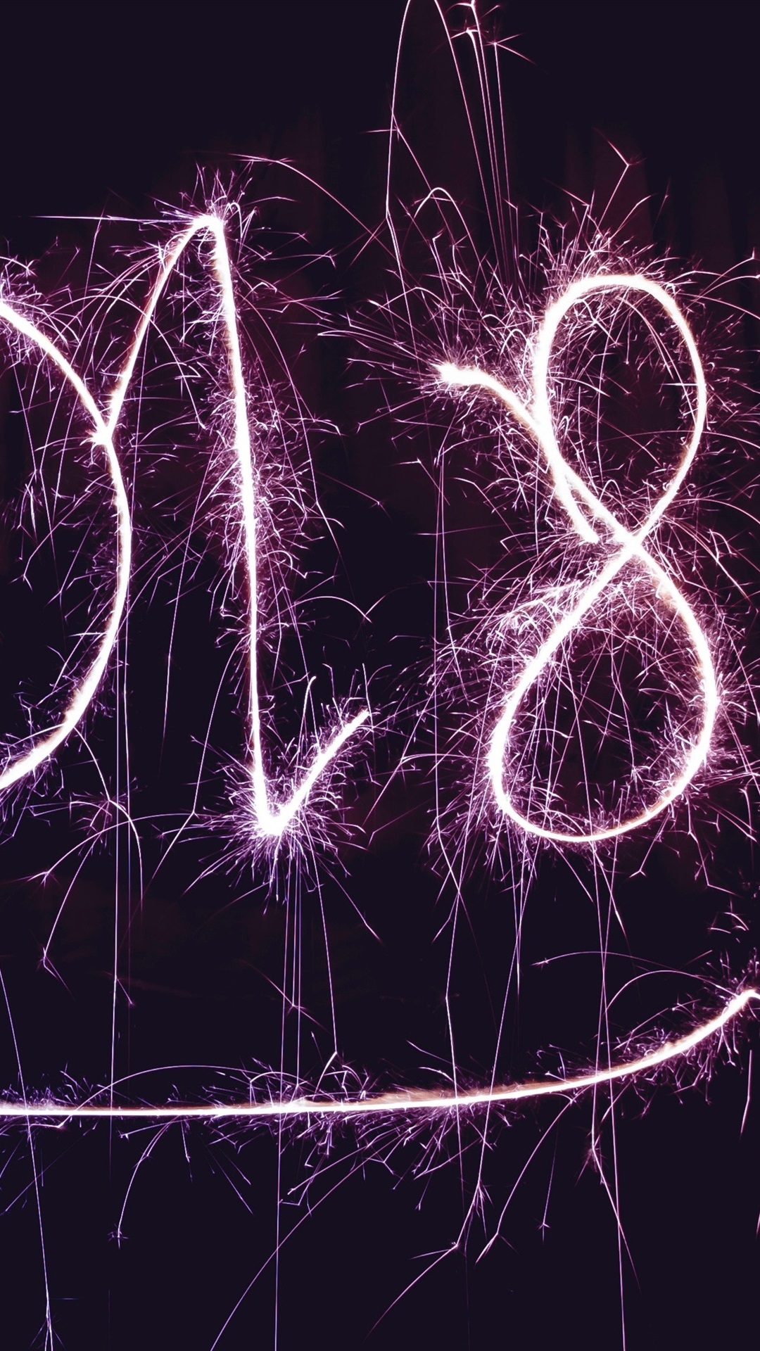 Iphone Wallpaper Happy New Year 2018, Fireworks, Black - Привітання З