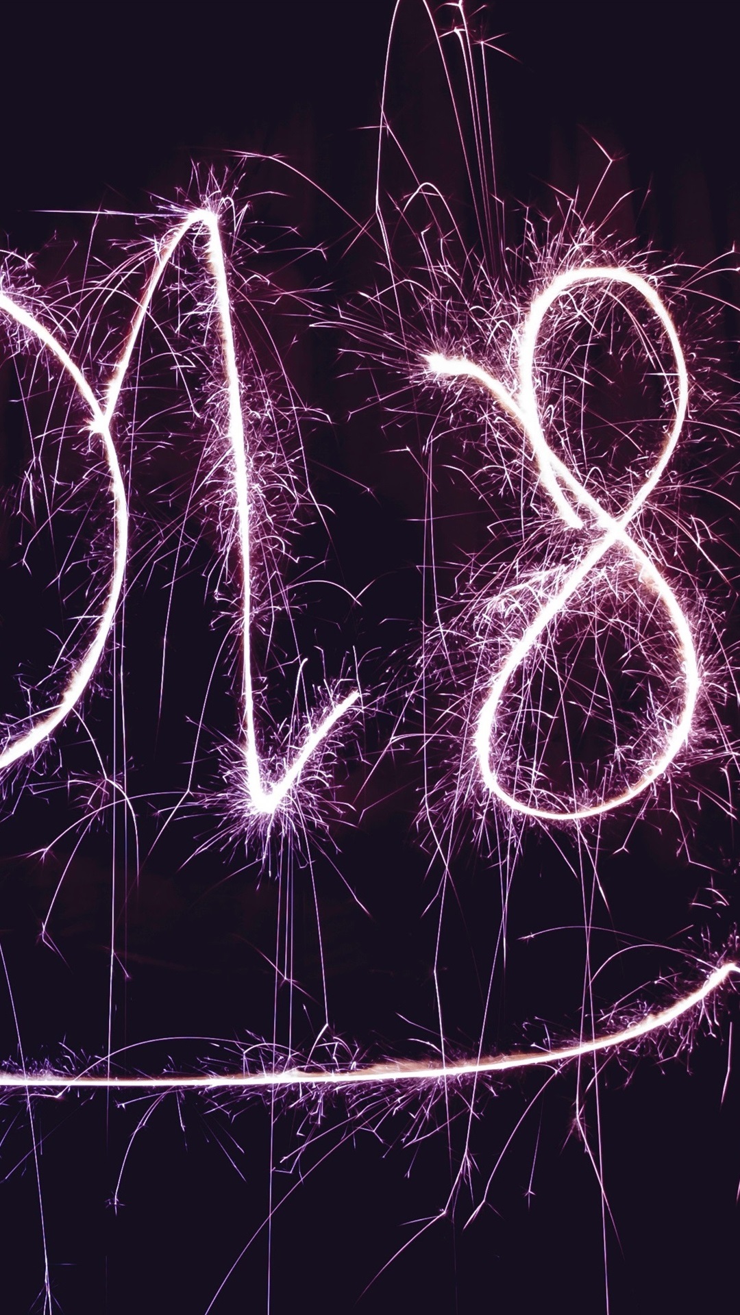 bonne année 2018 fonds d'écran,violet,texte,cierge magique,police de caractère,ligne