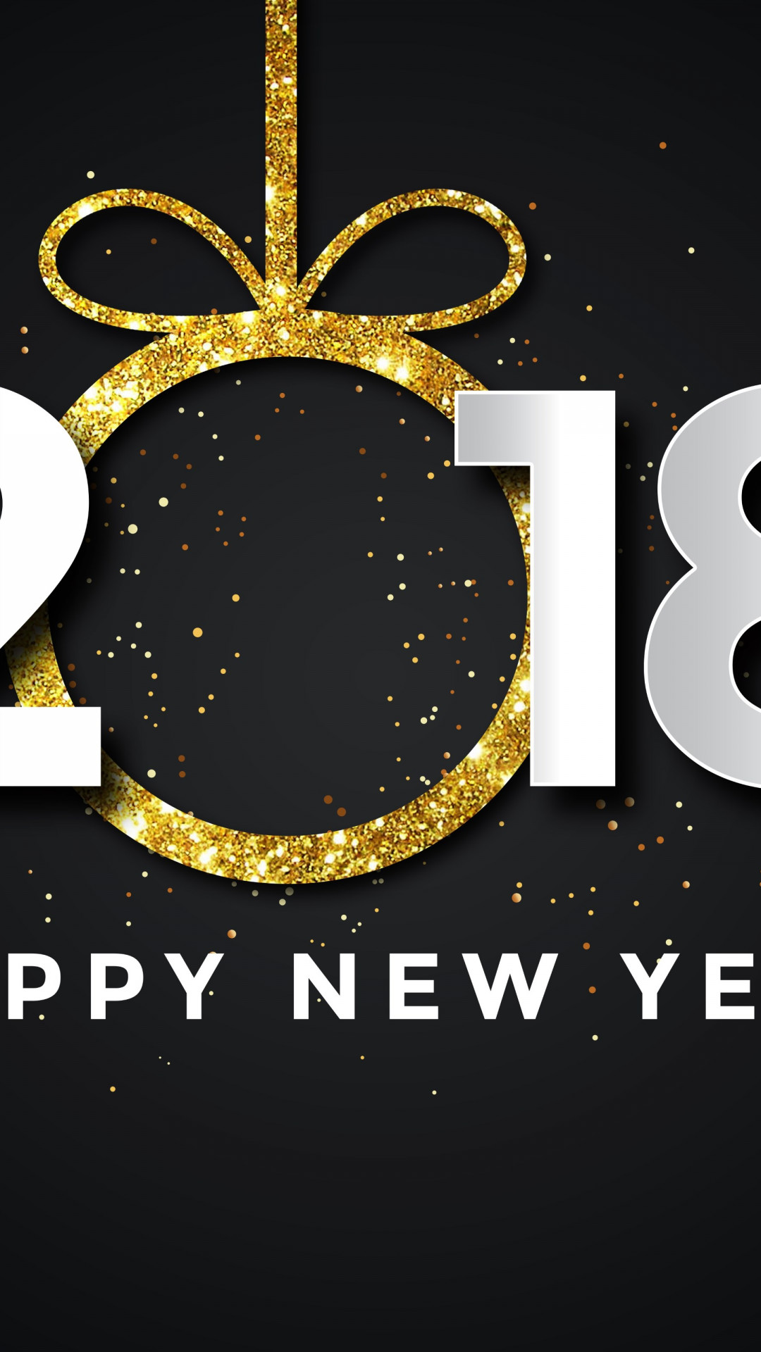 happy new year 2018 wallpapers,text,font,yellow,illustration,logo