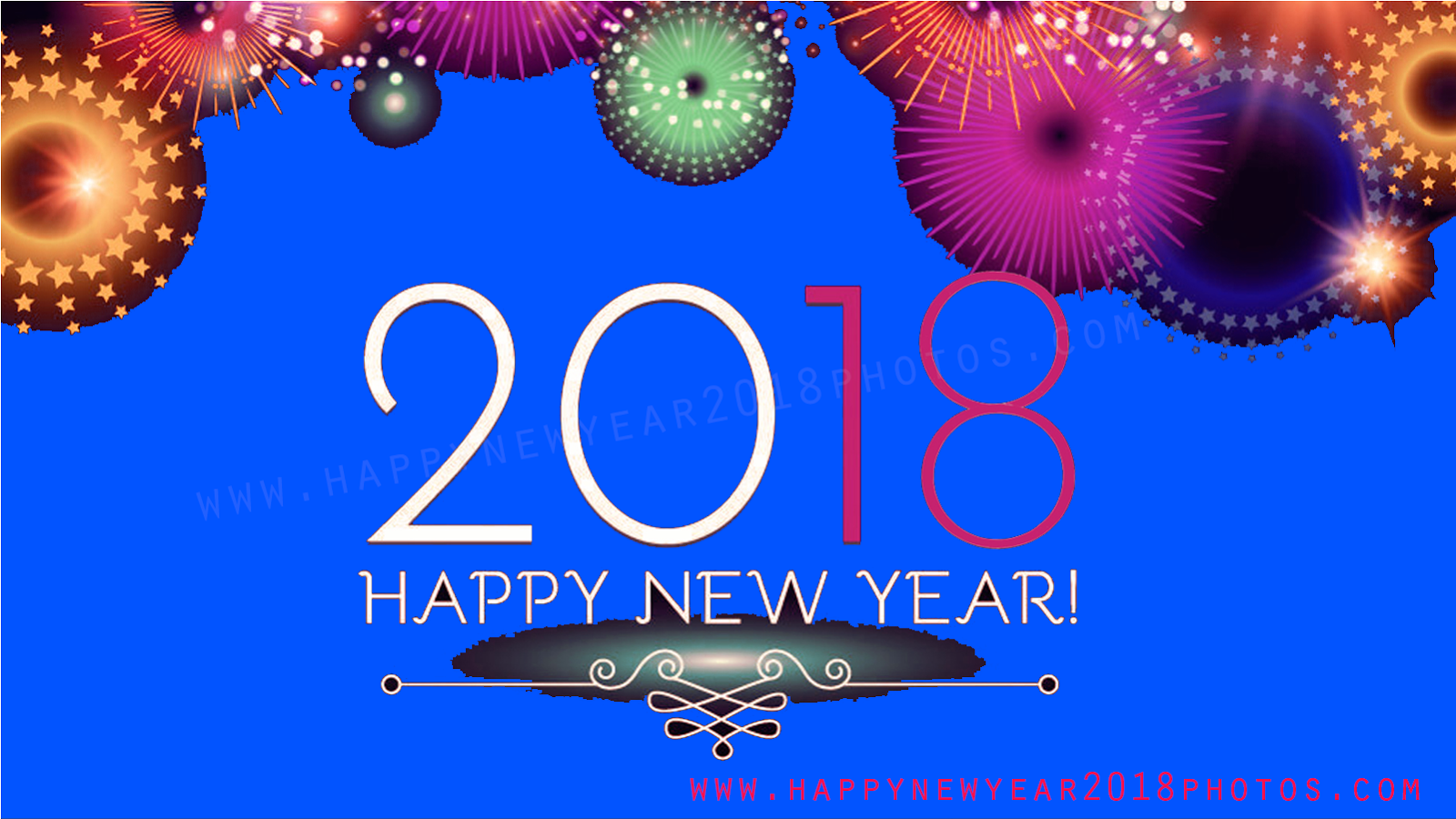 happy new year 2018 wallpapers,font,organism,marine biology