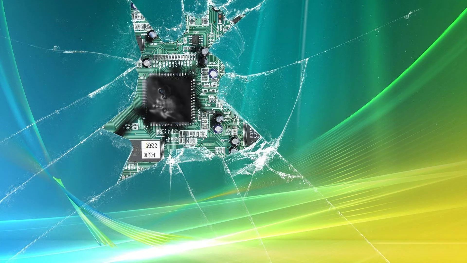 broken screen wallpaper,green,electronics,telecommunications engineering,technology,graphic design