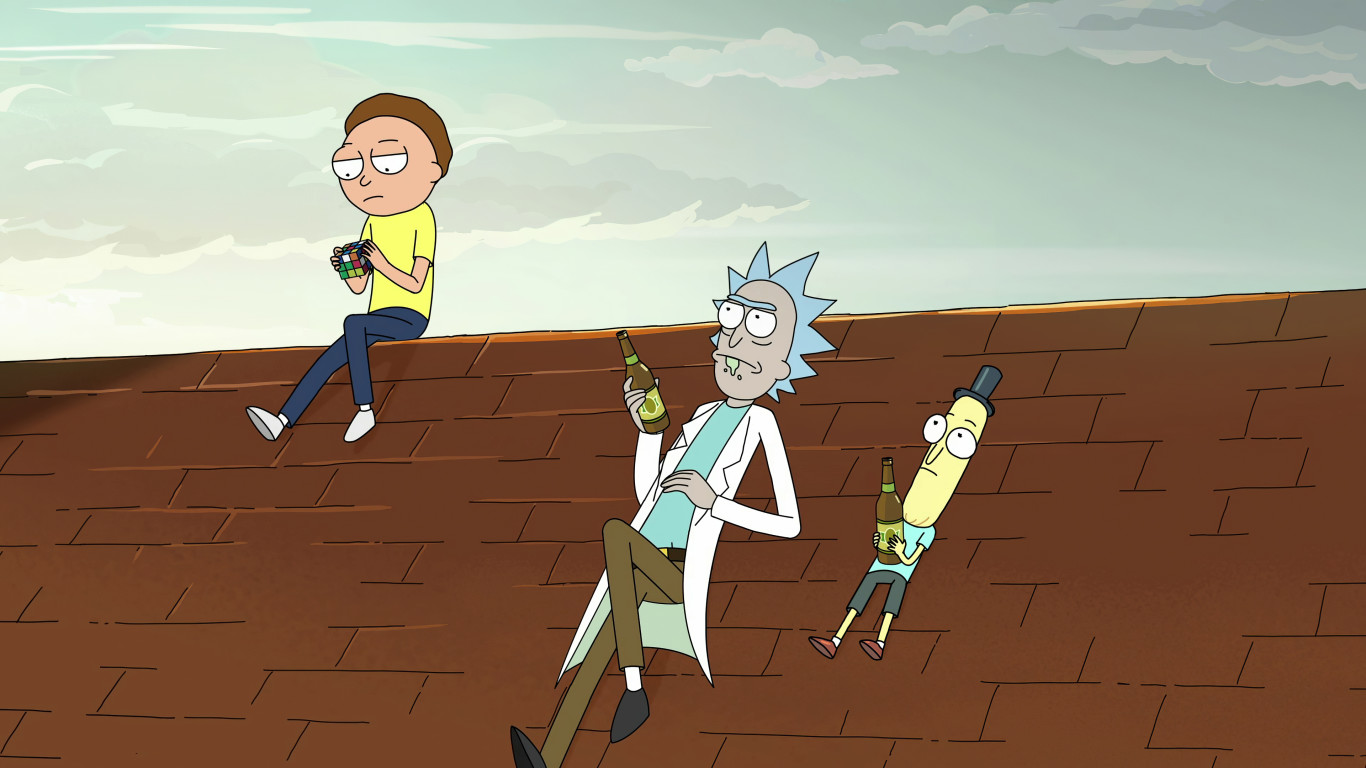 rick and morty wallpaper,cartoon,animated cartoon,animation,fun,illustration