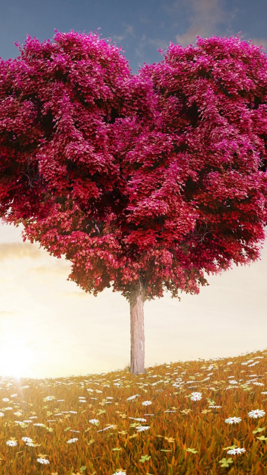 fondos de pantalla móviles hd para samsung,árbol,rosado,rojo,planta leñosa,planta