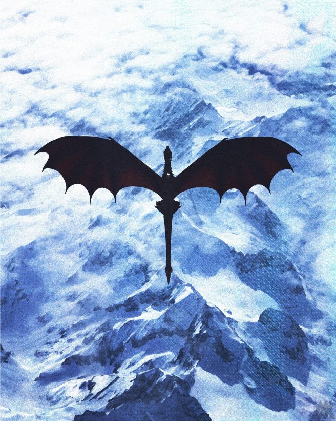 game of thrones wallpaper,sky,wing,bird,illustration,fictional character