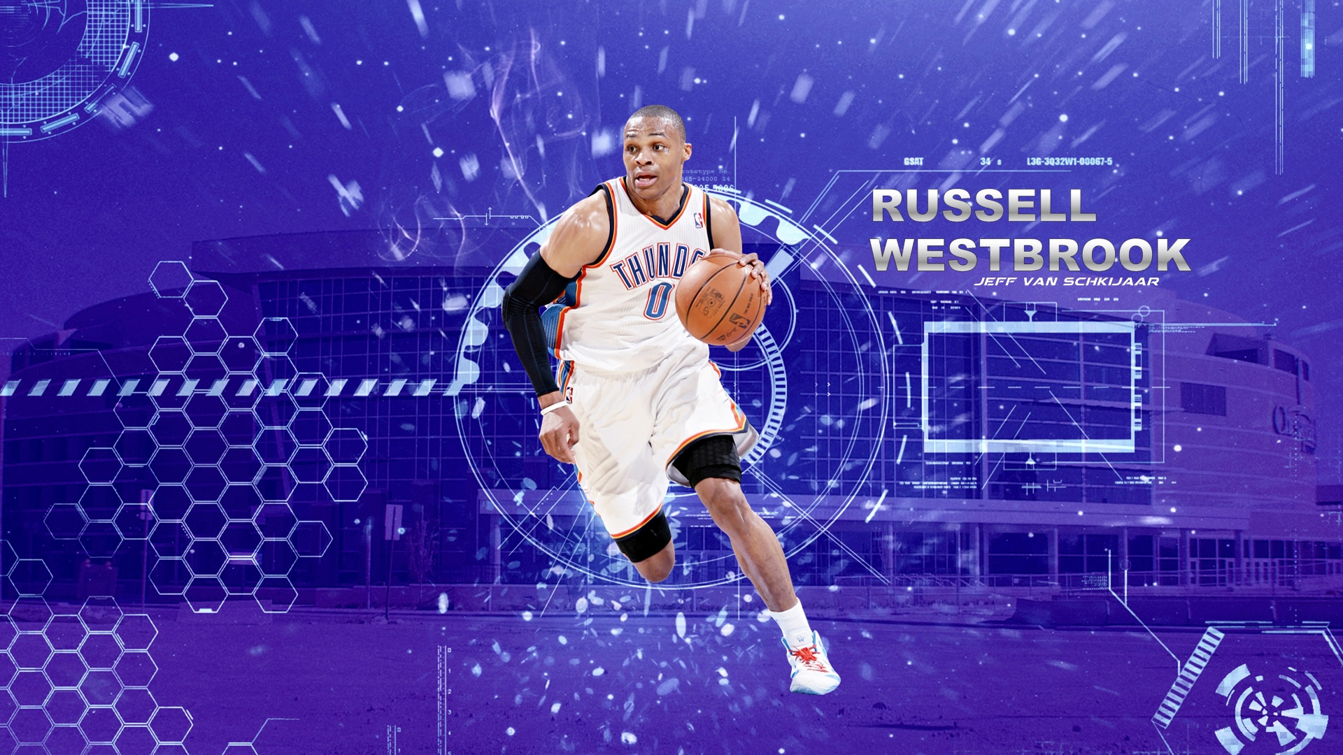 sfondo di russell westbrook,giocatore di pallacanestro,giocatore,mosse di basket,pallacanestro,calciatore