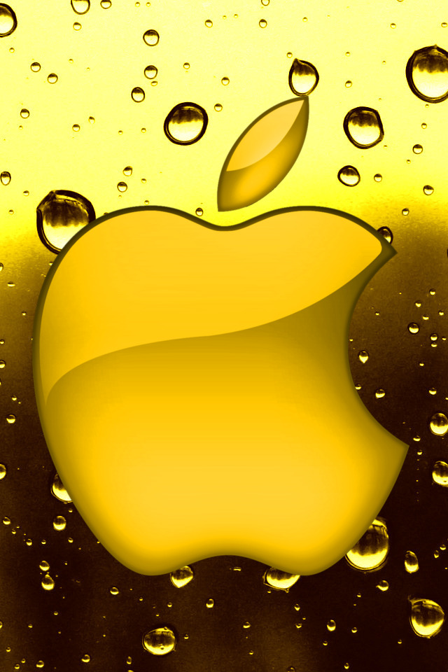 apple wallpaper hd,yellow,water,drop,font,illustration