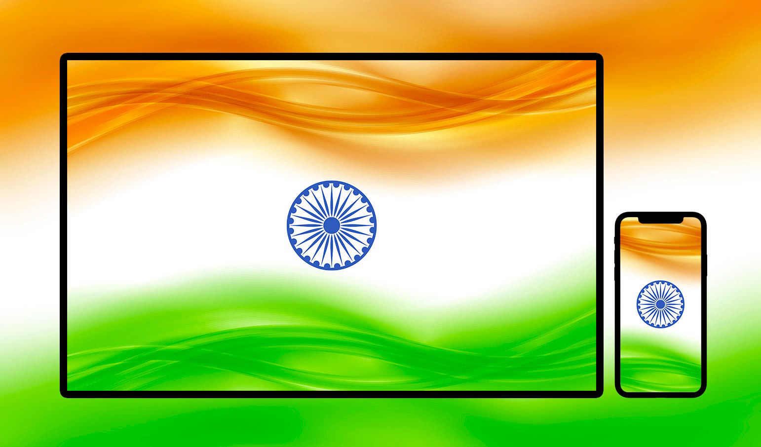 tiranga wallpaper,green,flag,landscape