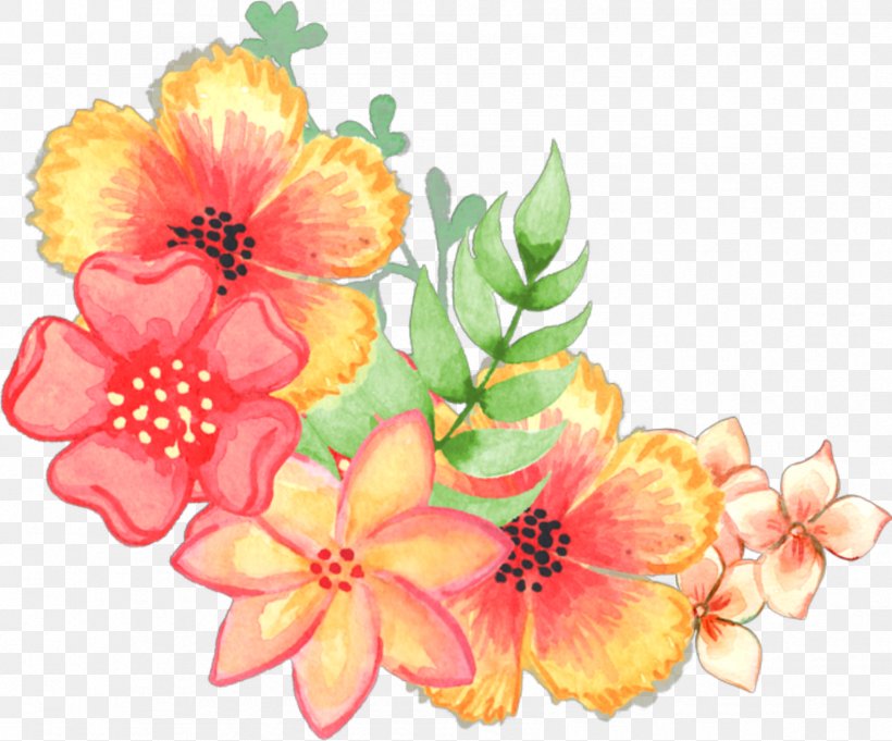 papier peint aquarelle,fleur,hibiscus hawaïen,plante,pétale,art floral