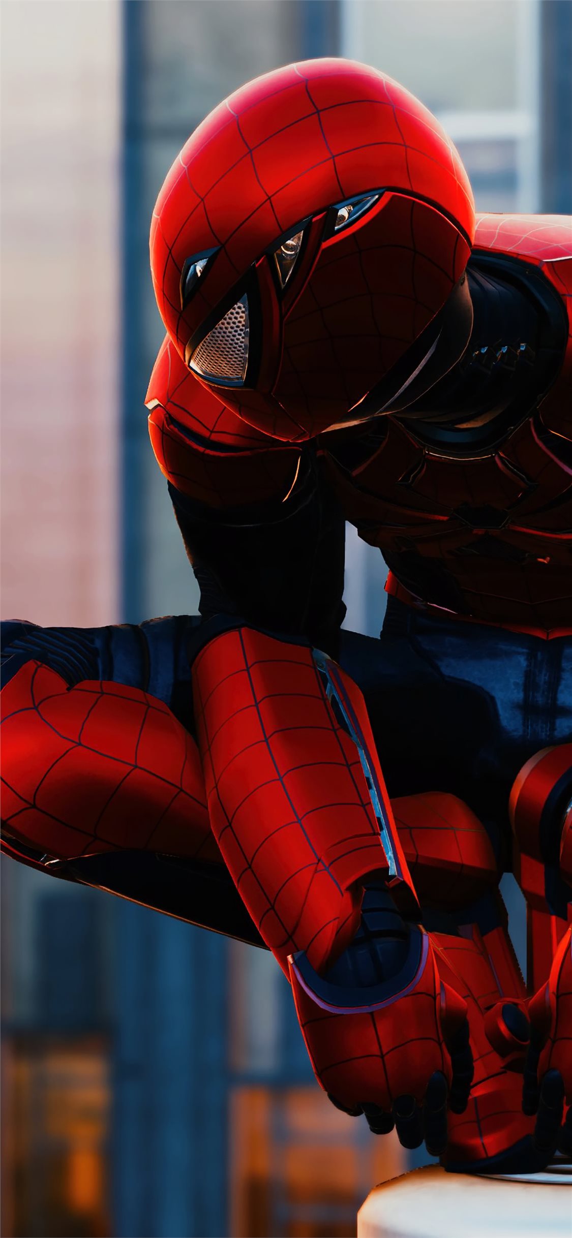 ps4 wallpaper,rot,spider man,erfundener charakter,superheld,persönliche schutzausrüstung