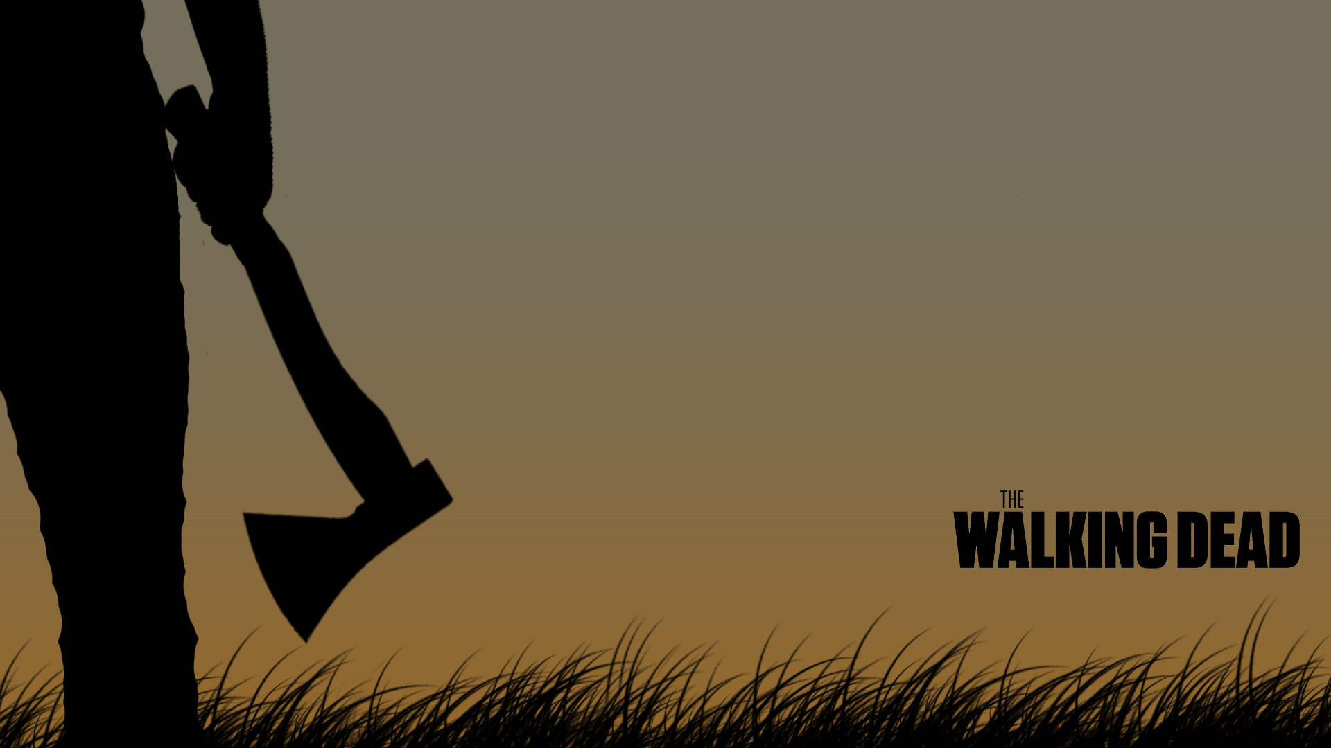 the walking dead wallpaper,sky,font,silhouette,grass,photography