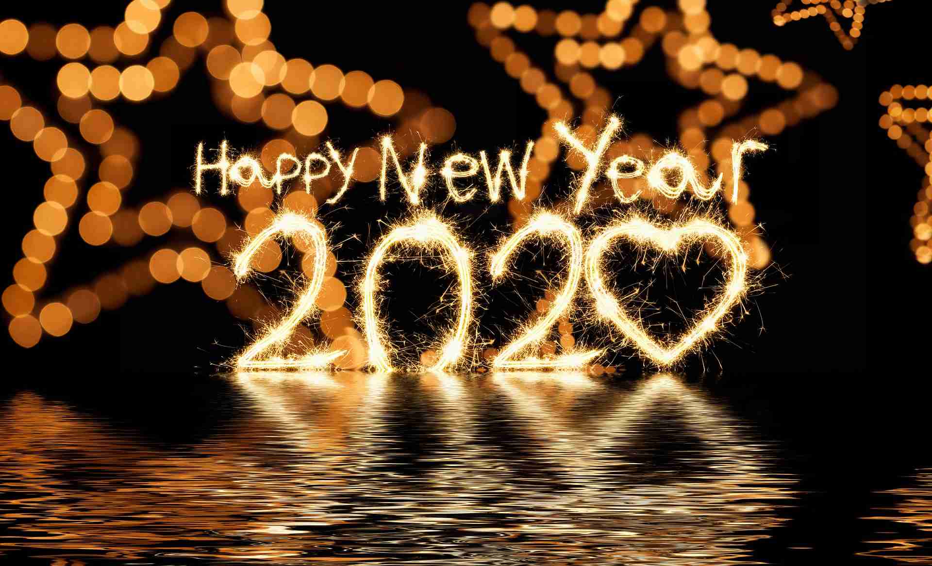 happy new year wallpaper,organism,font,reflection,graphics,heat