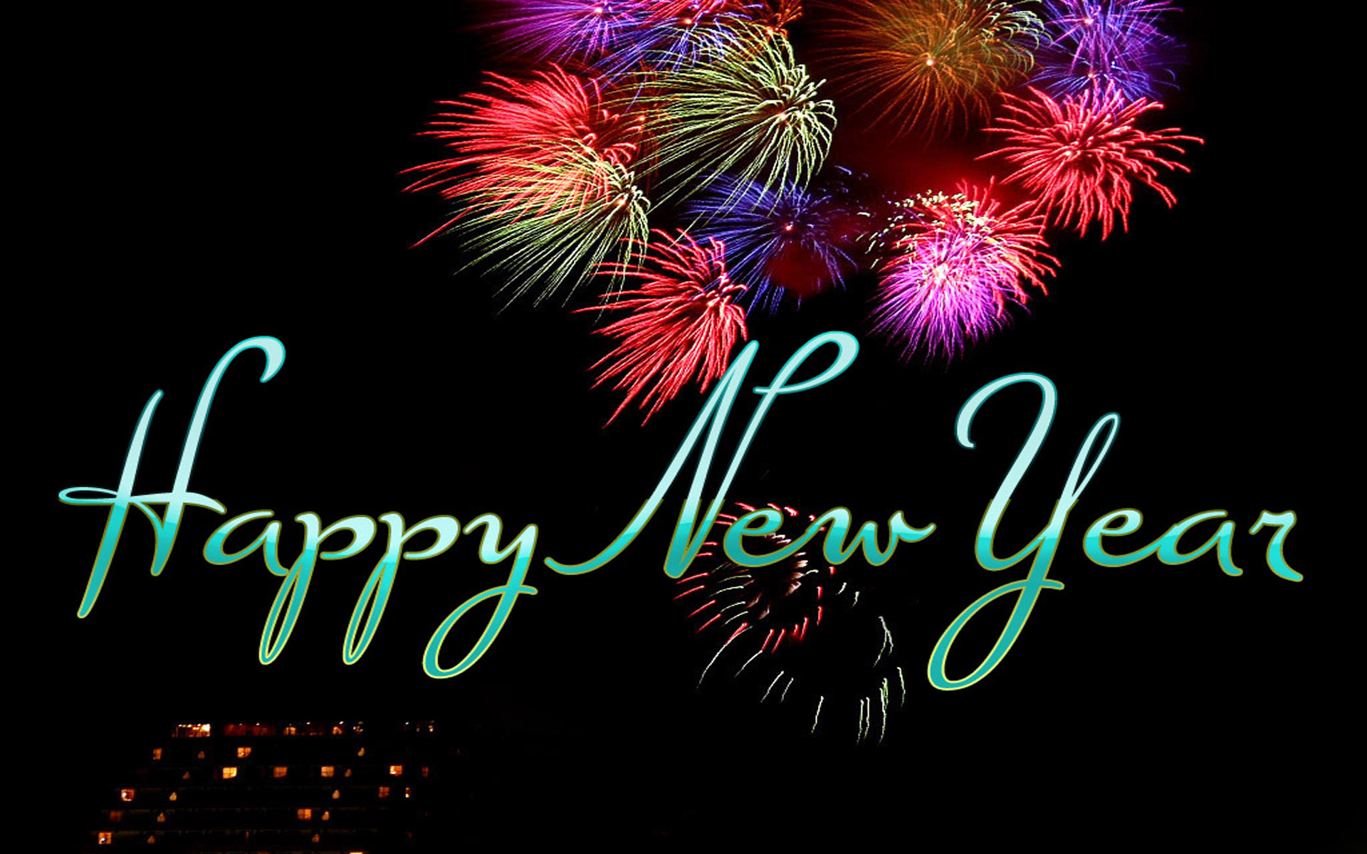 happy new year wallpaper,fireworks,new year,new years day,text,holiday