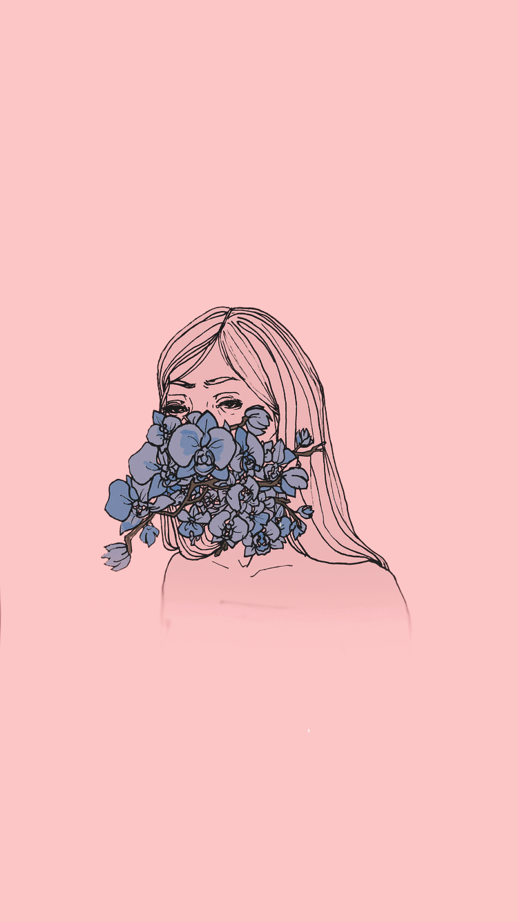 fondo de pantalla de pinterest,ilustración,dibujo,bosquejo,rosado,cabeza