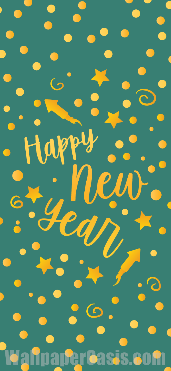 happy new year wallpaper,text,font,yellow,pattern,turquoise