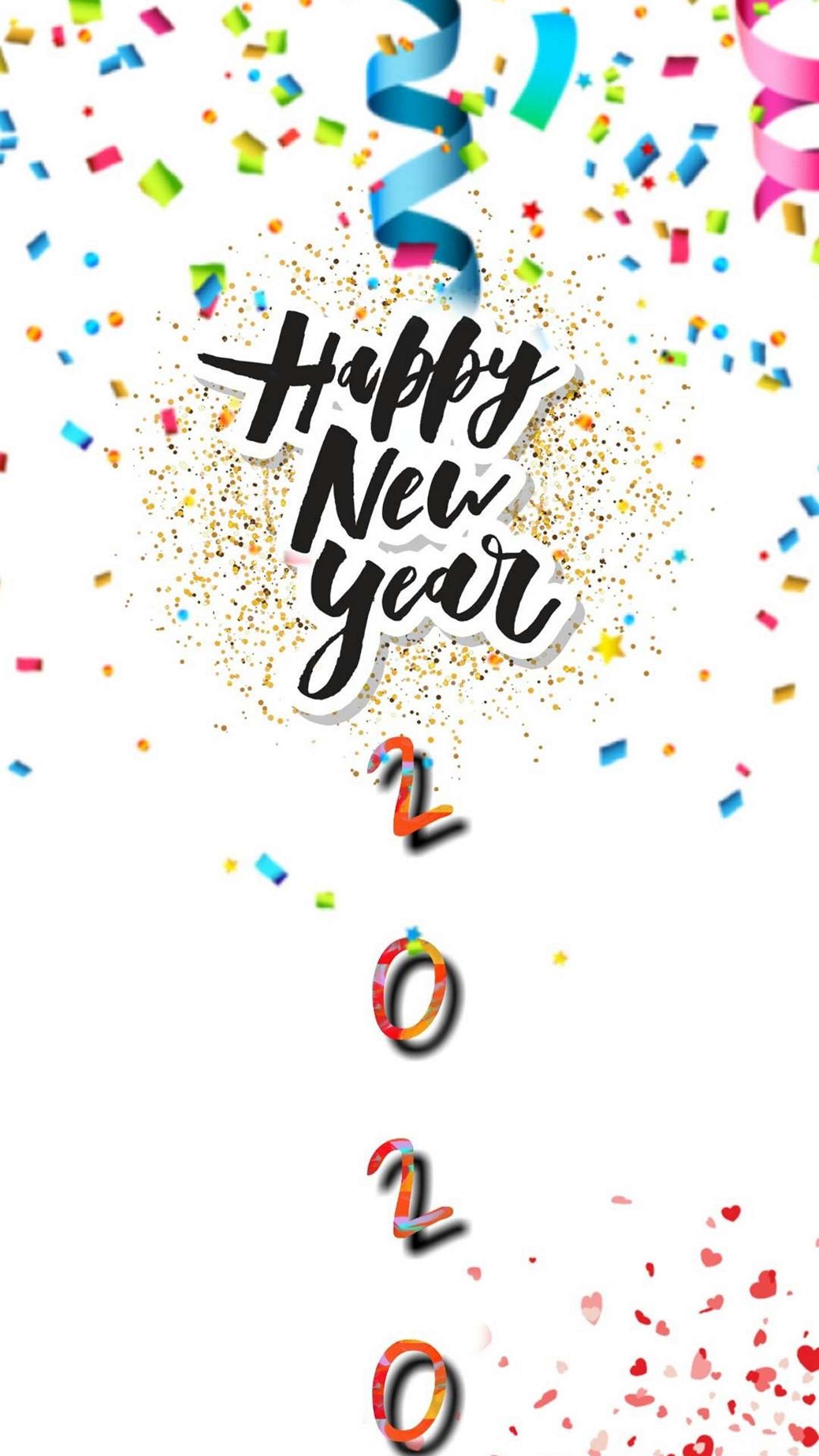 happy new year wallpaper,text,font,confetti,graphic design,design