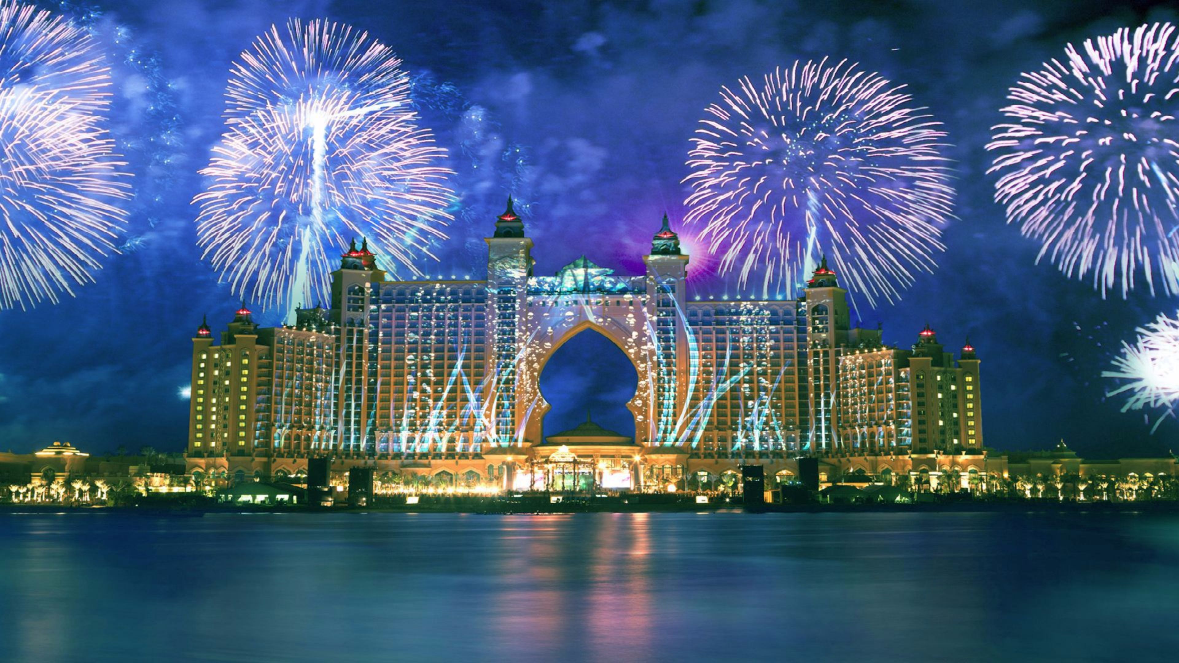 bonne année fond d'écran,feux d'artifice,paysage urbain,zone métropolitaine,la nature,réflexion