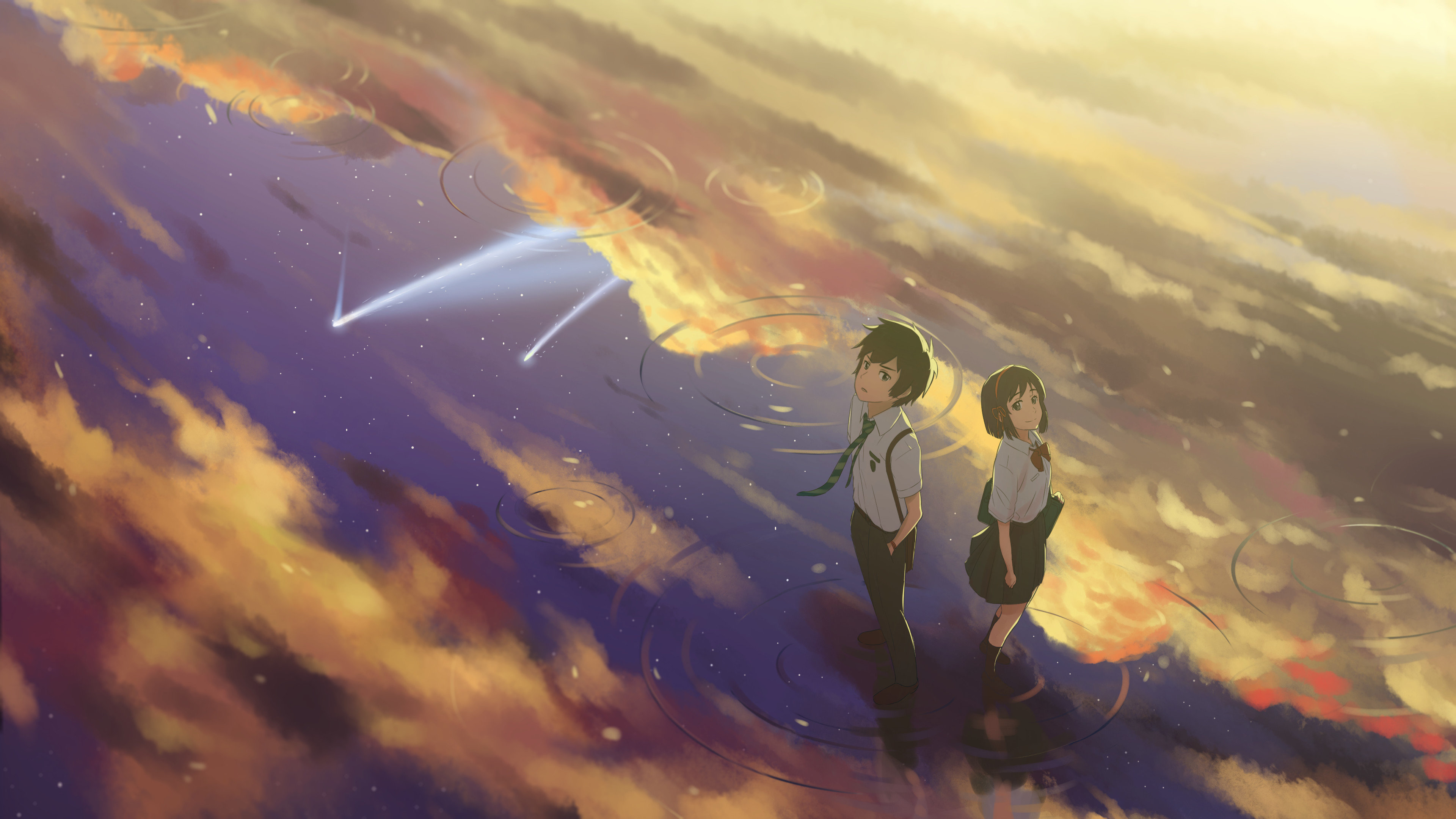 your name wallpaper,sky,anime,atmosphere,cg artwork,cloud