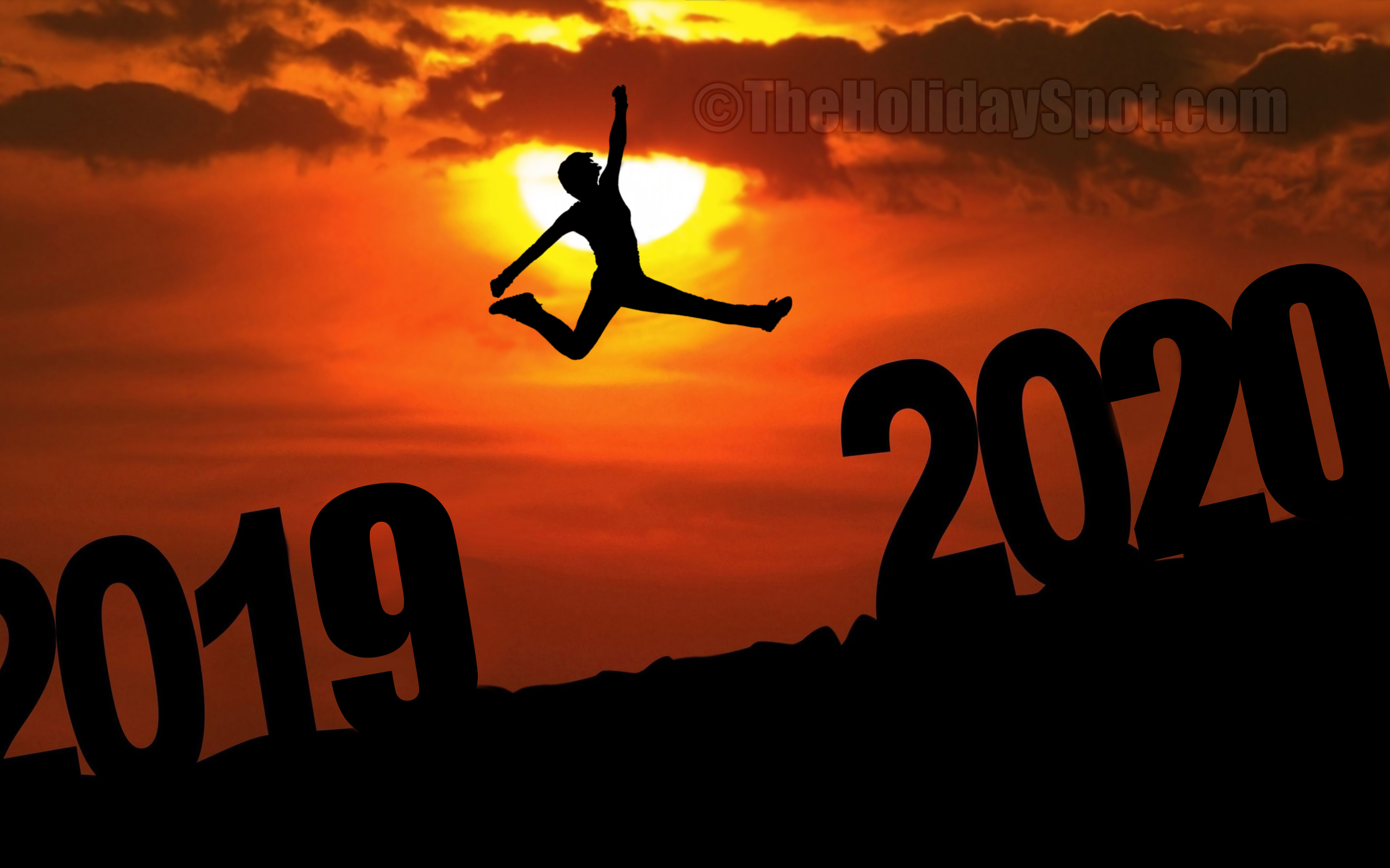 happy new year wallpaper,sky,font,happy,extreme sport,silhouette