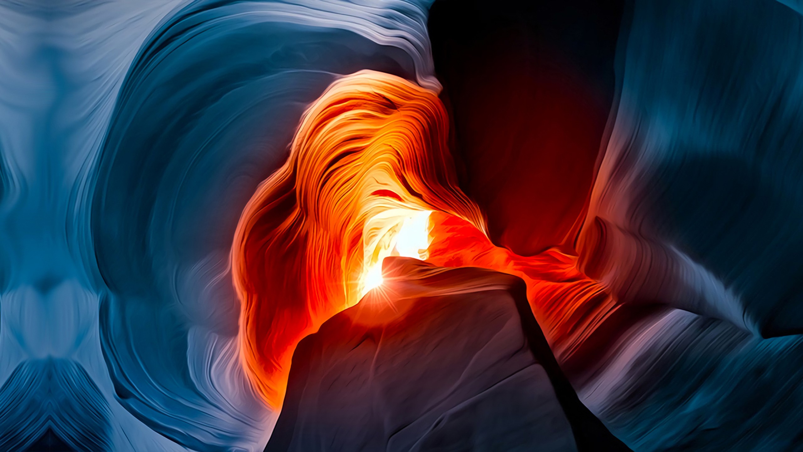 fond d'écran xiaomi,bleu,orange,chaleur,canyon,bleu électrique