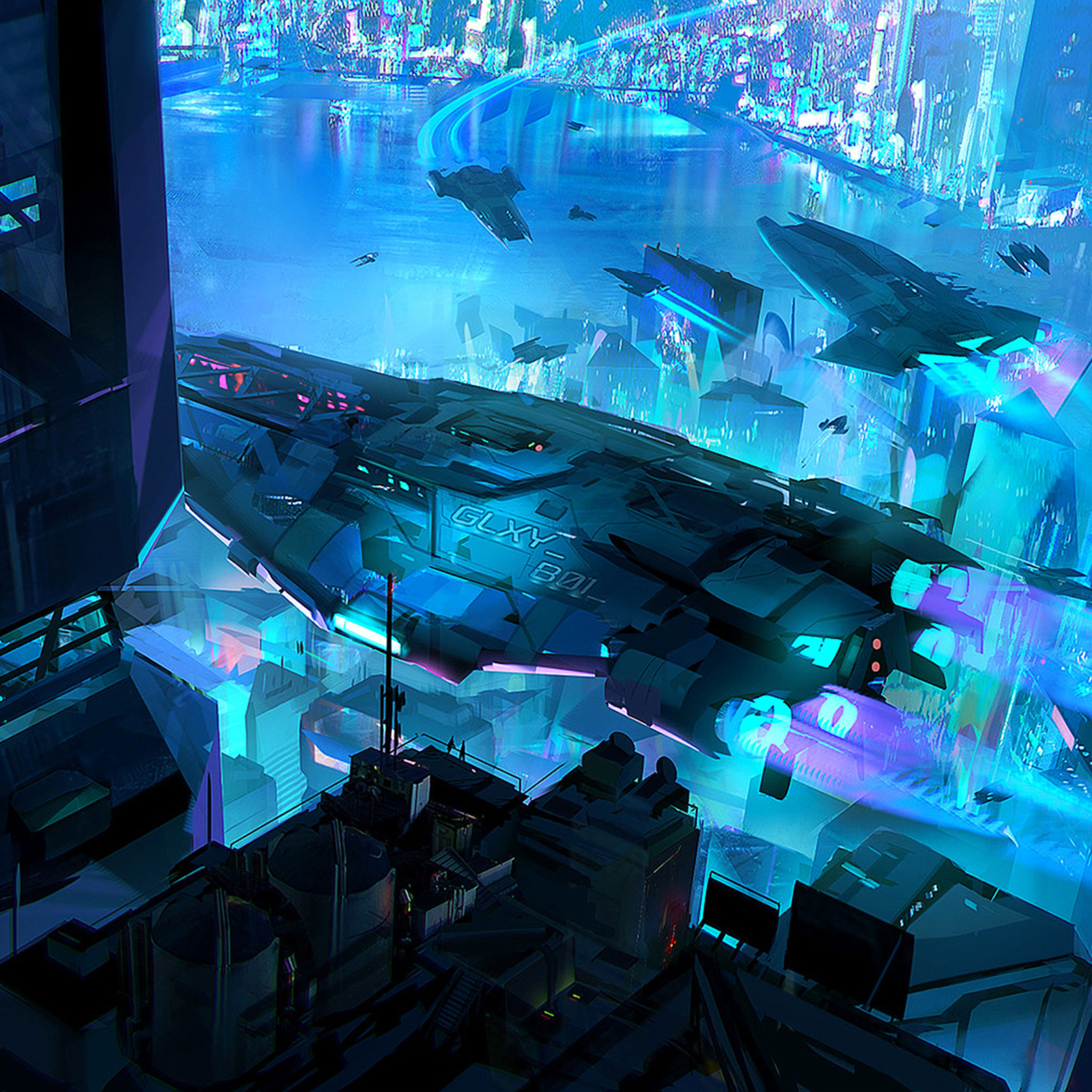 wallpaper keren hd,blue,games,underwater,city,cg artwork