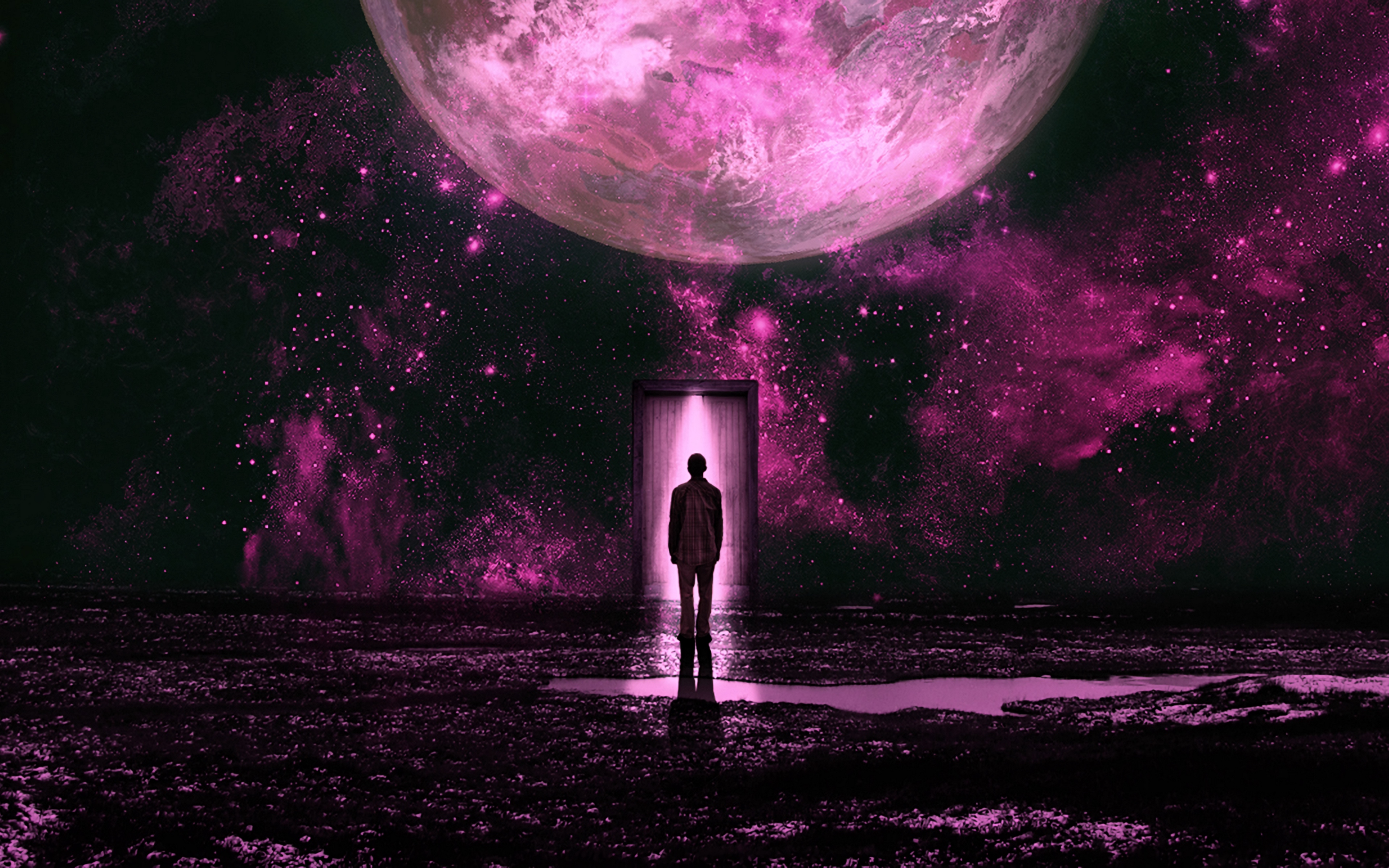 space wallpaper 4k,purple,sky,light,violet,pink