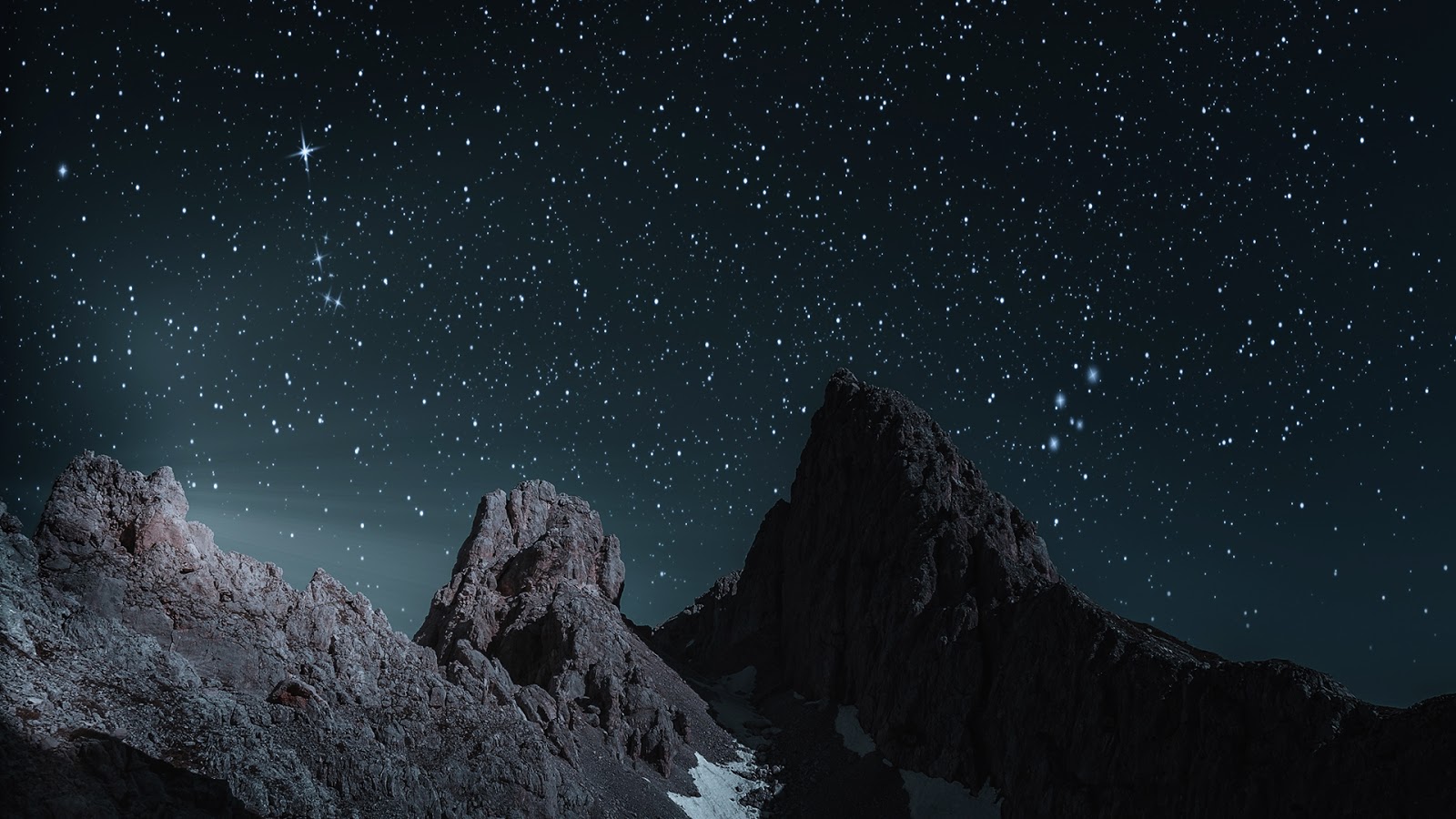 cielo nocturno fondo de pantalla,cielo,noche,montaña,estrella,atmósfera