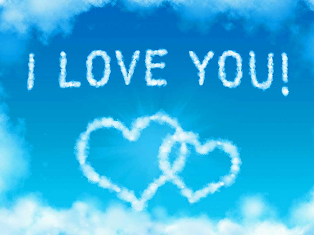 ich liebe dich wallpaper,himmel,text,blau,schriftart,wolke