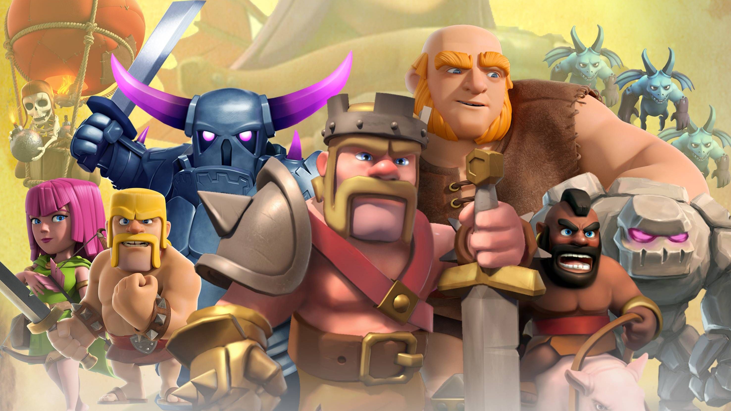 clash of clans wallpaper,animated cartoon,cartoon,animation,action figure,fictional character