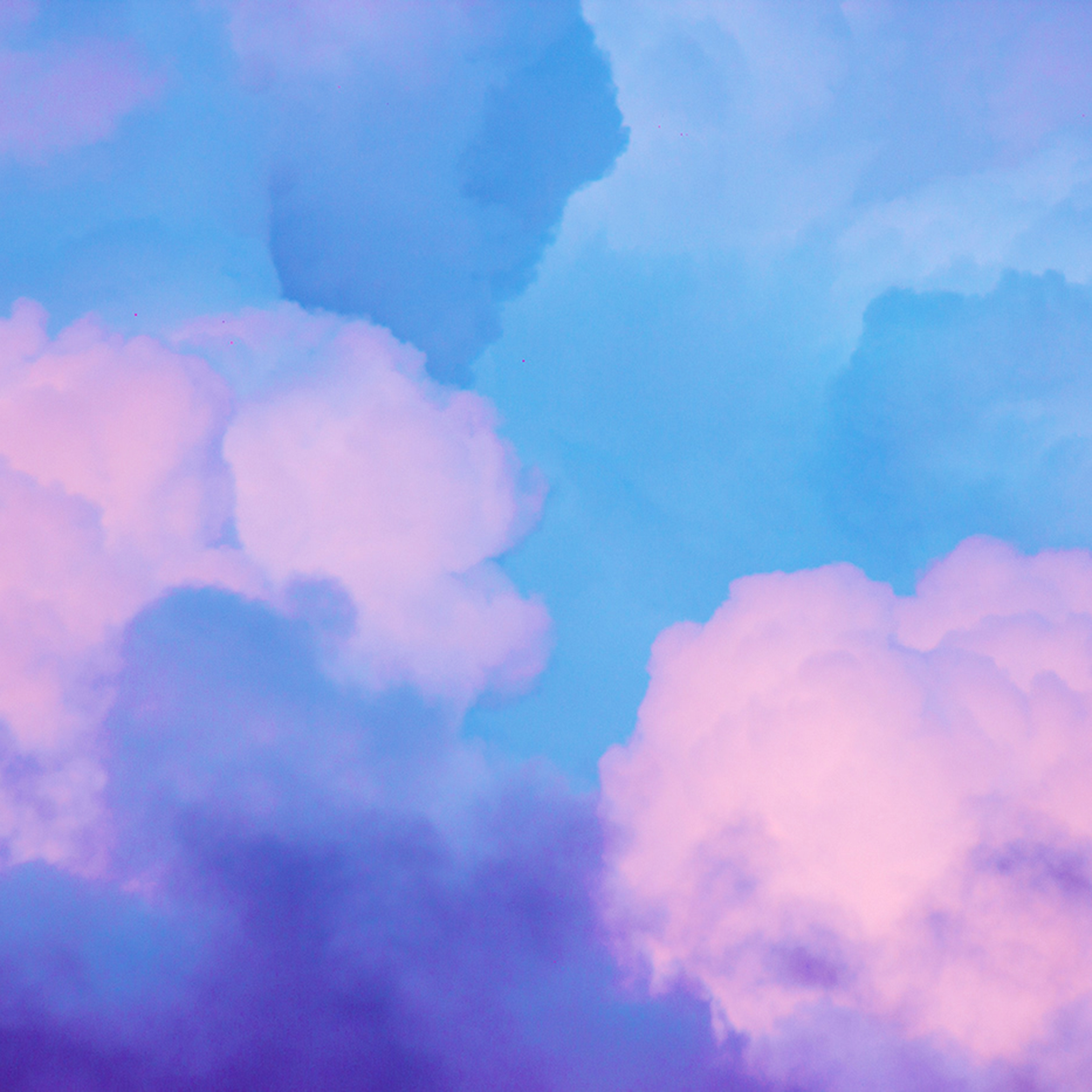 パステル壁紙,空,雲,青い,昼間,積雲