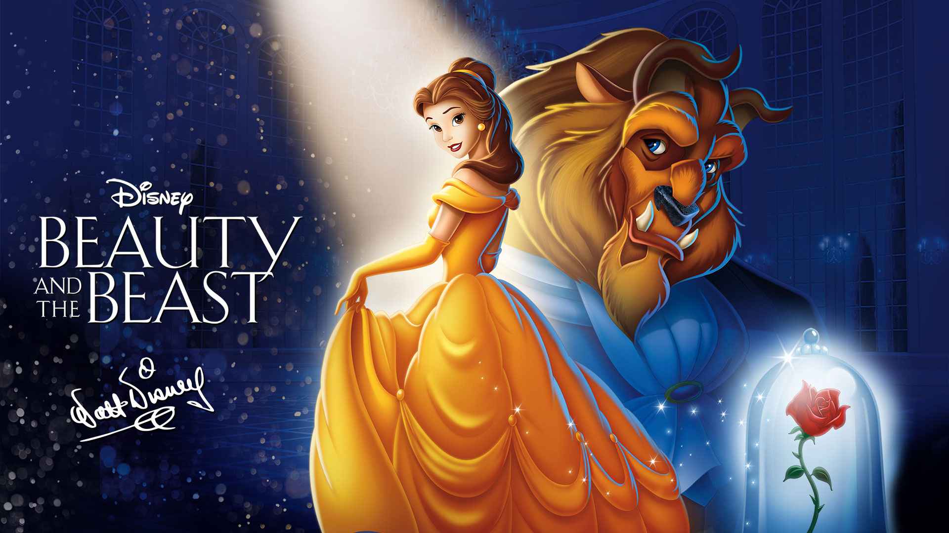 beauty and the beast wallpaper,animated cartoon,cartoon,illustration,animation,art