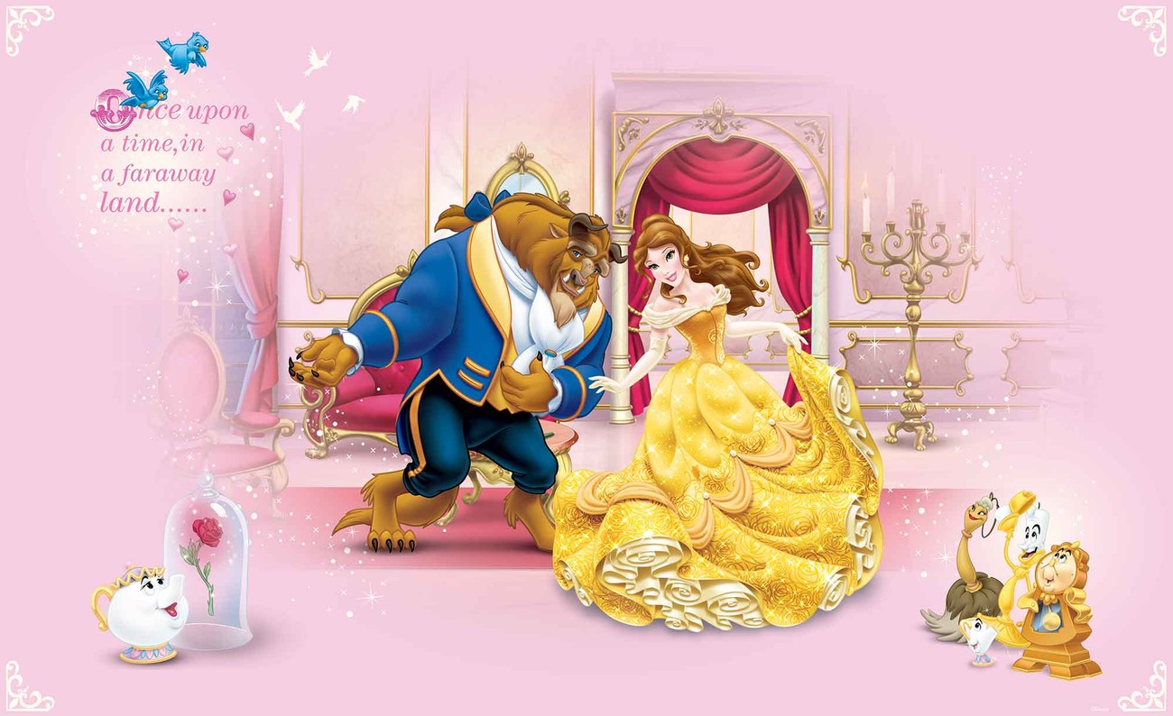 beauty and the beast wallpaper,cartoon,nativity scene,illustration,doll,playset