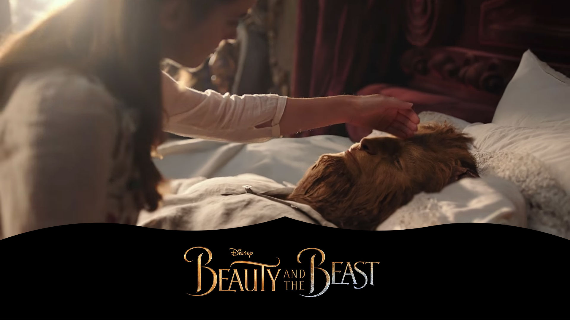 beauty and the beast wallpaper,human,birth,font,comfort,companion dog