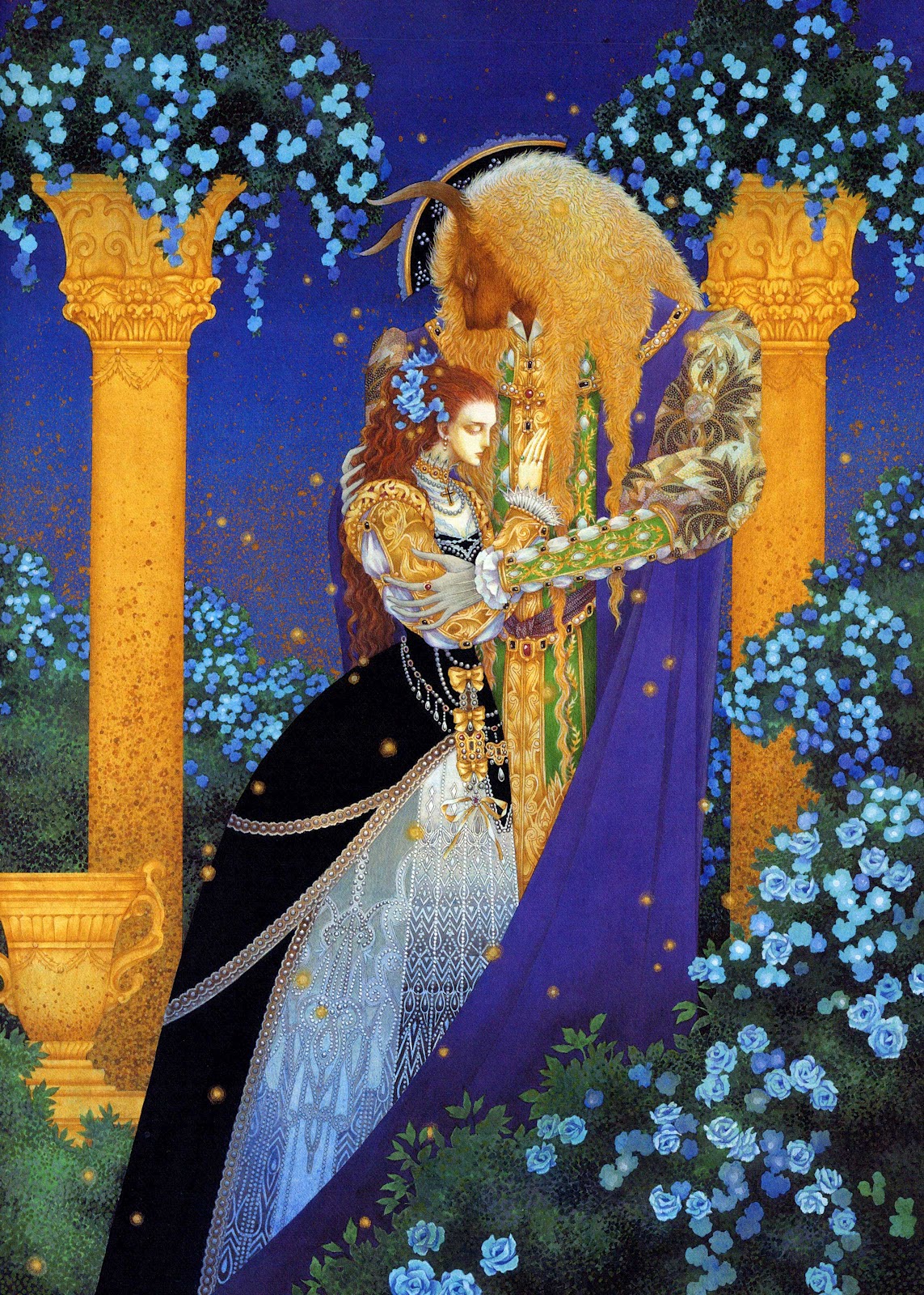 beauty and the beast wallpaper,painting,art,clàrsach,kiss,illustration