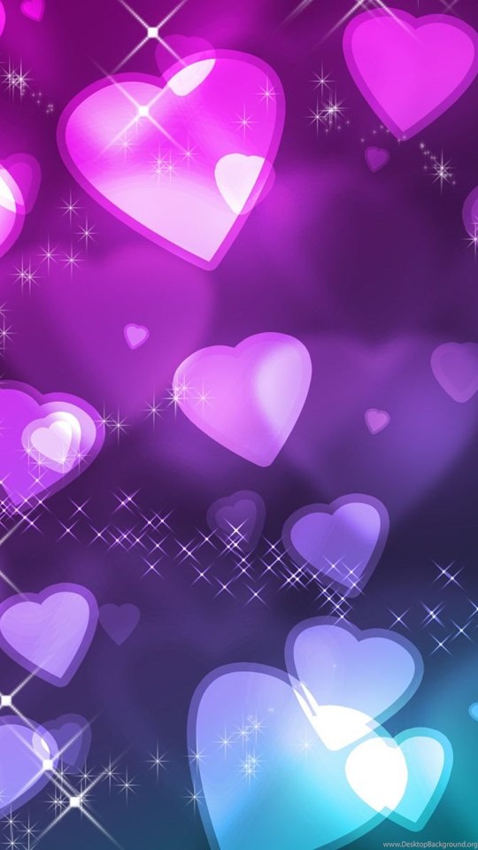 モバイル用の愛の壁紙,心臓,バイオレット,紫の,ピンク,空