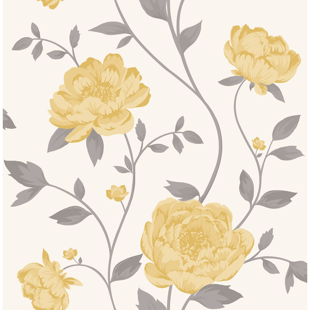 grey and yellow wallpaper,yellow,flower,wallpaper,pattern,botany