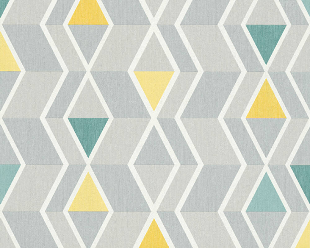 papier peint gris et jaune,modèle,jaune,aqua,turquoise,sarcelle