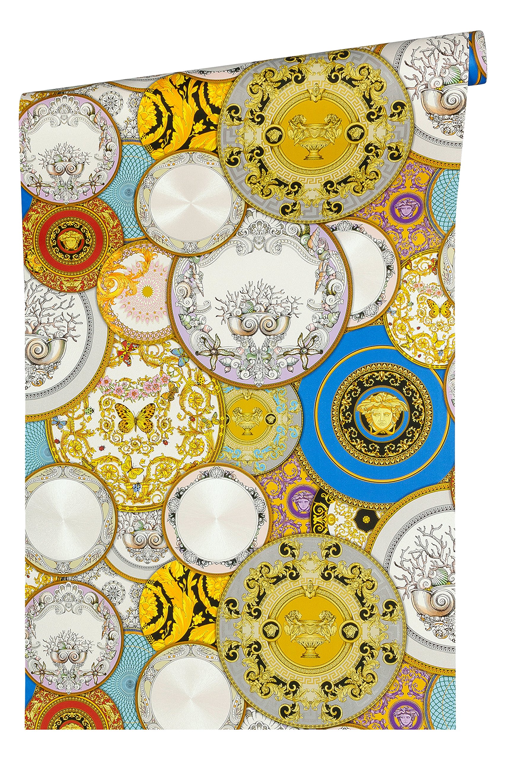 fondo de pantalla de versace,amarillo,modelo,diseño,textil,papel de regalo