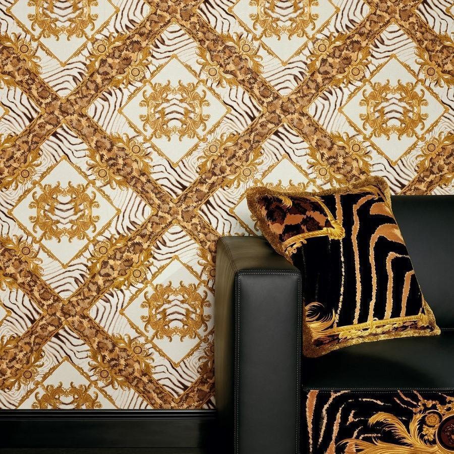 versace wallpaper,wallpaper,pattern,brown,wall,room