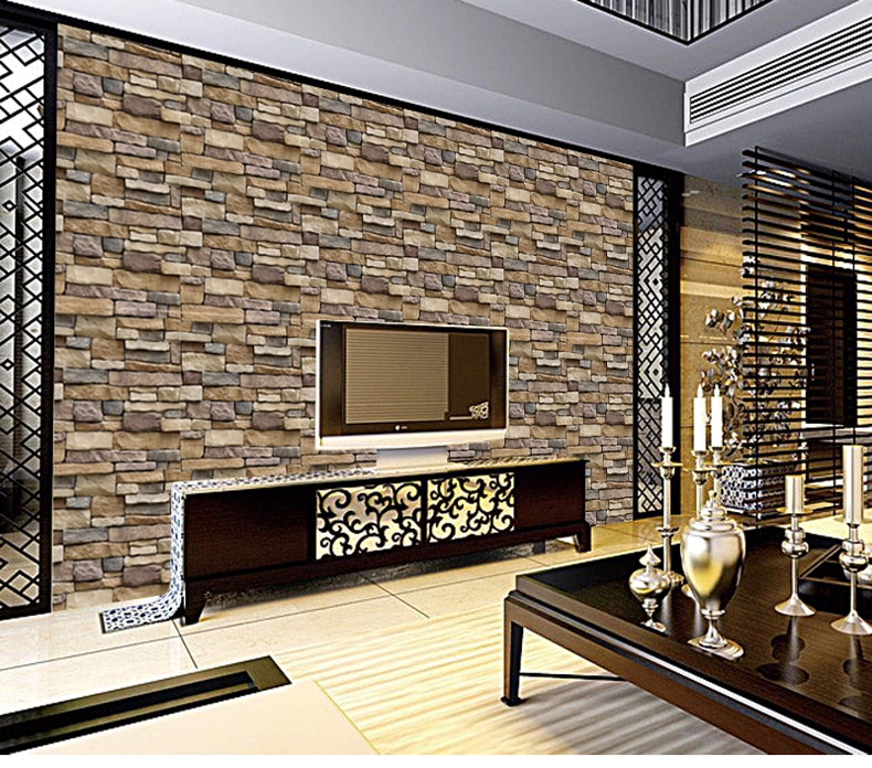 sticker wallpaper,living room,brick,wall,interior design,room