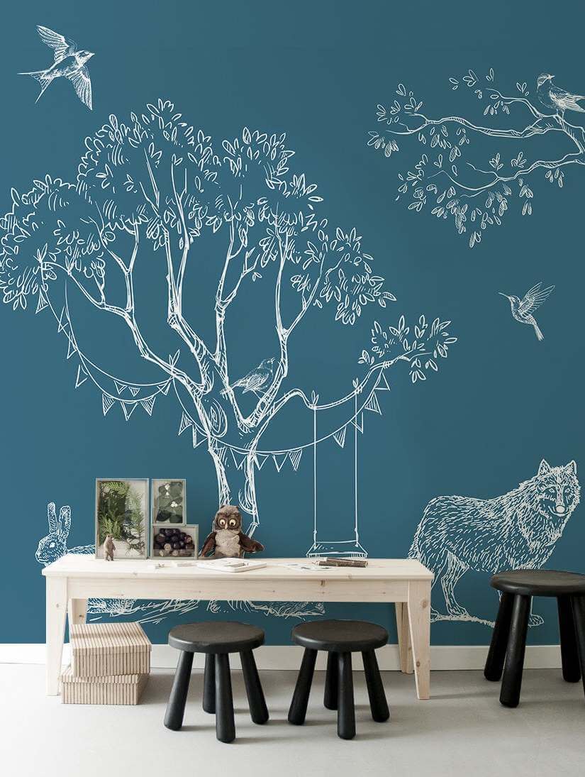 papier peint autocollant,arbre,mur,table,fond d'écran,meubles