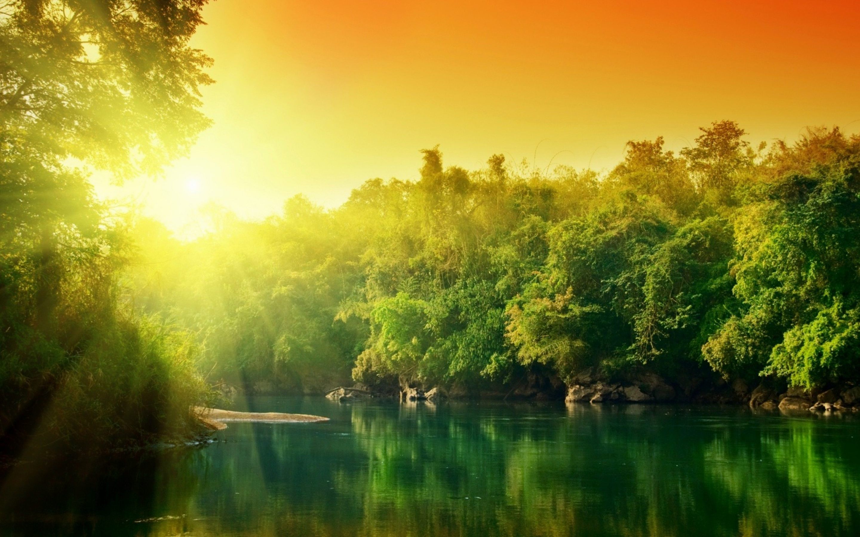 nature wallpaper hd 3d,natural landscape,nature,sky,vegetation,reflection