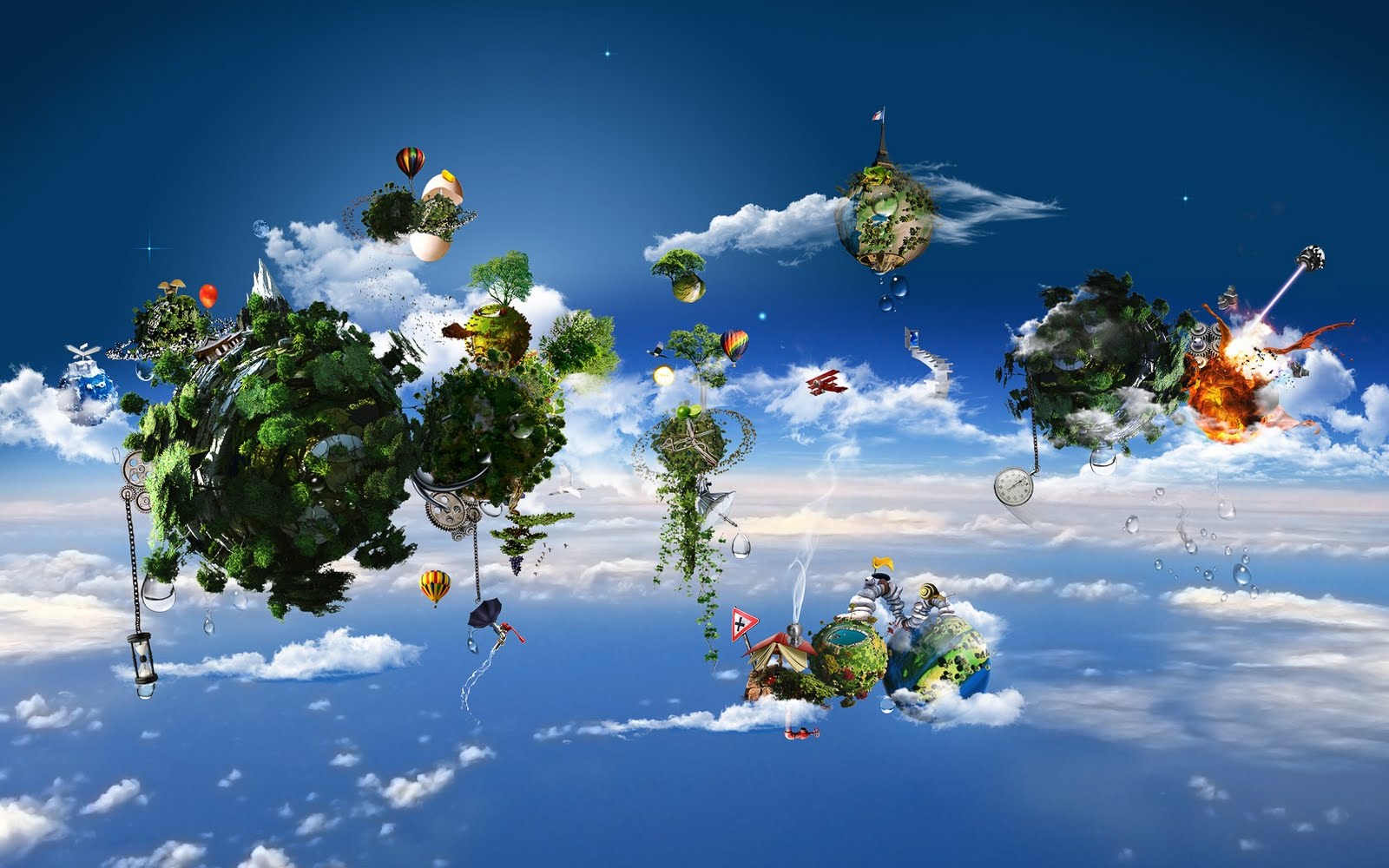 naturaleza fondos de pantalla hd 3d,cielo,tiempo de día,atmósfera,mundo,nube