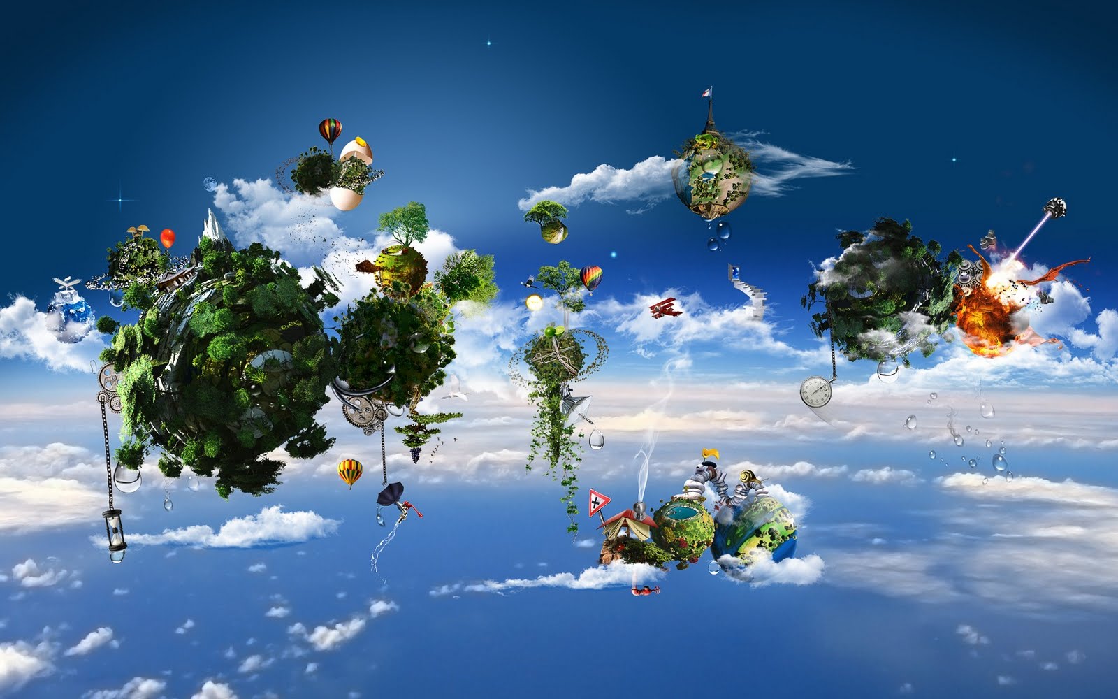 nature wallpaper hd 3d,sky,daytime,atmosphere,world,cloud