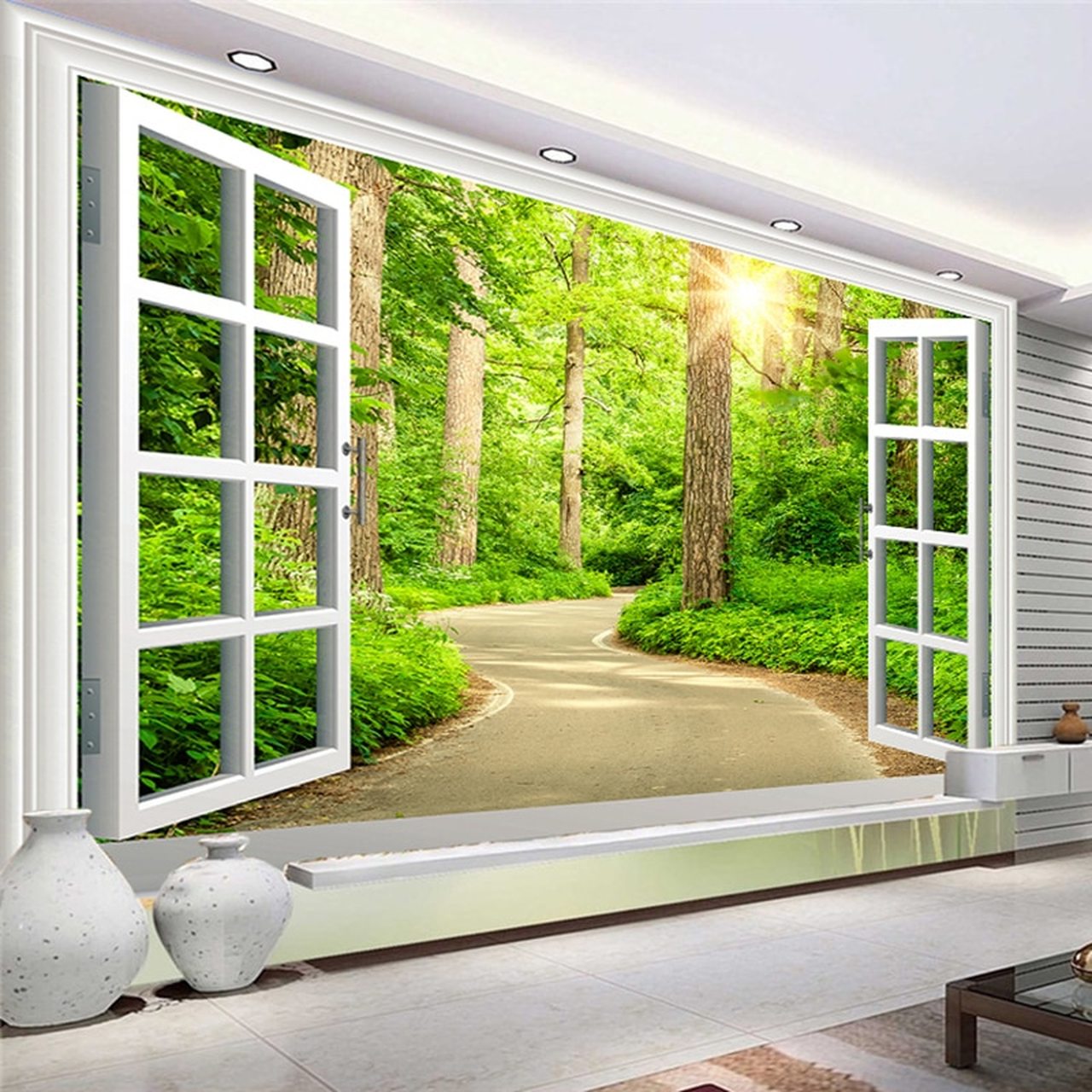 자연 벽지 hd 3d,창문,특성,문,방,집