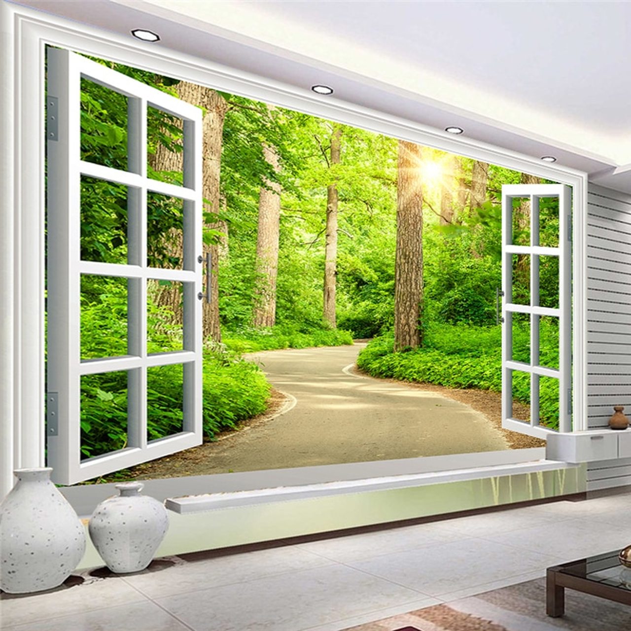 natur tapete hd 3d,fenster,eigentum,tür,zimmer,zuhause