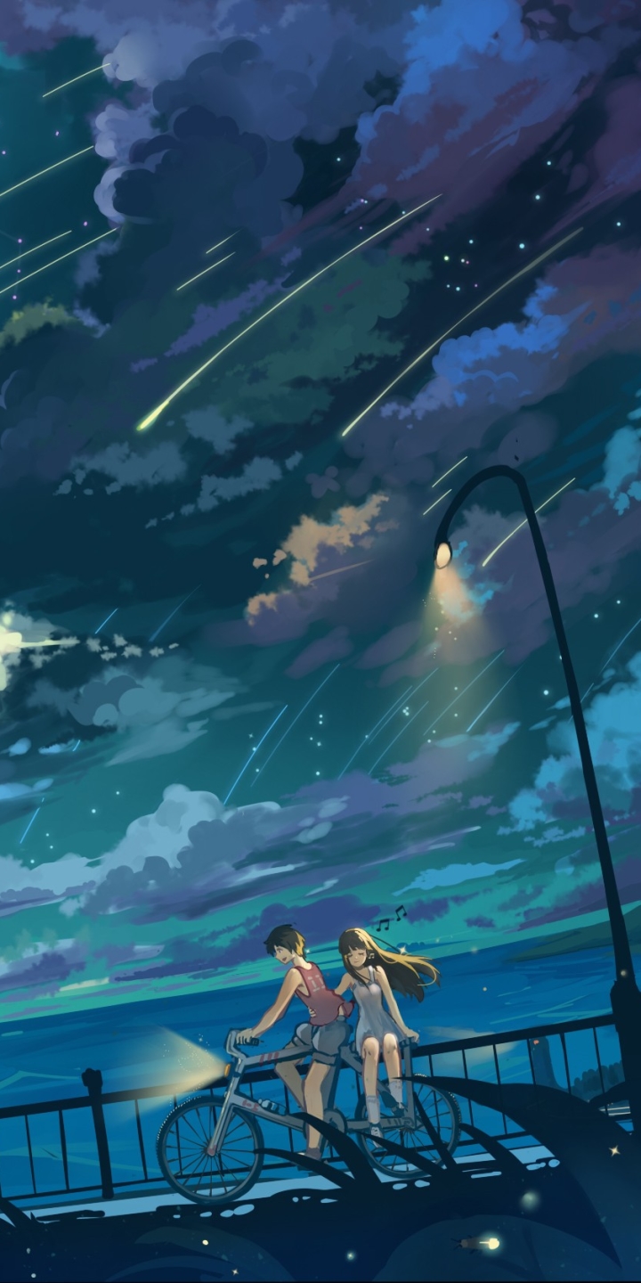 anime wallpaper phone,sky,anime,cg artwork,fictional character,sea