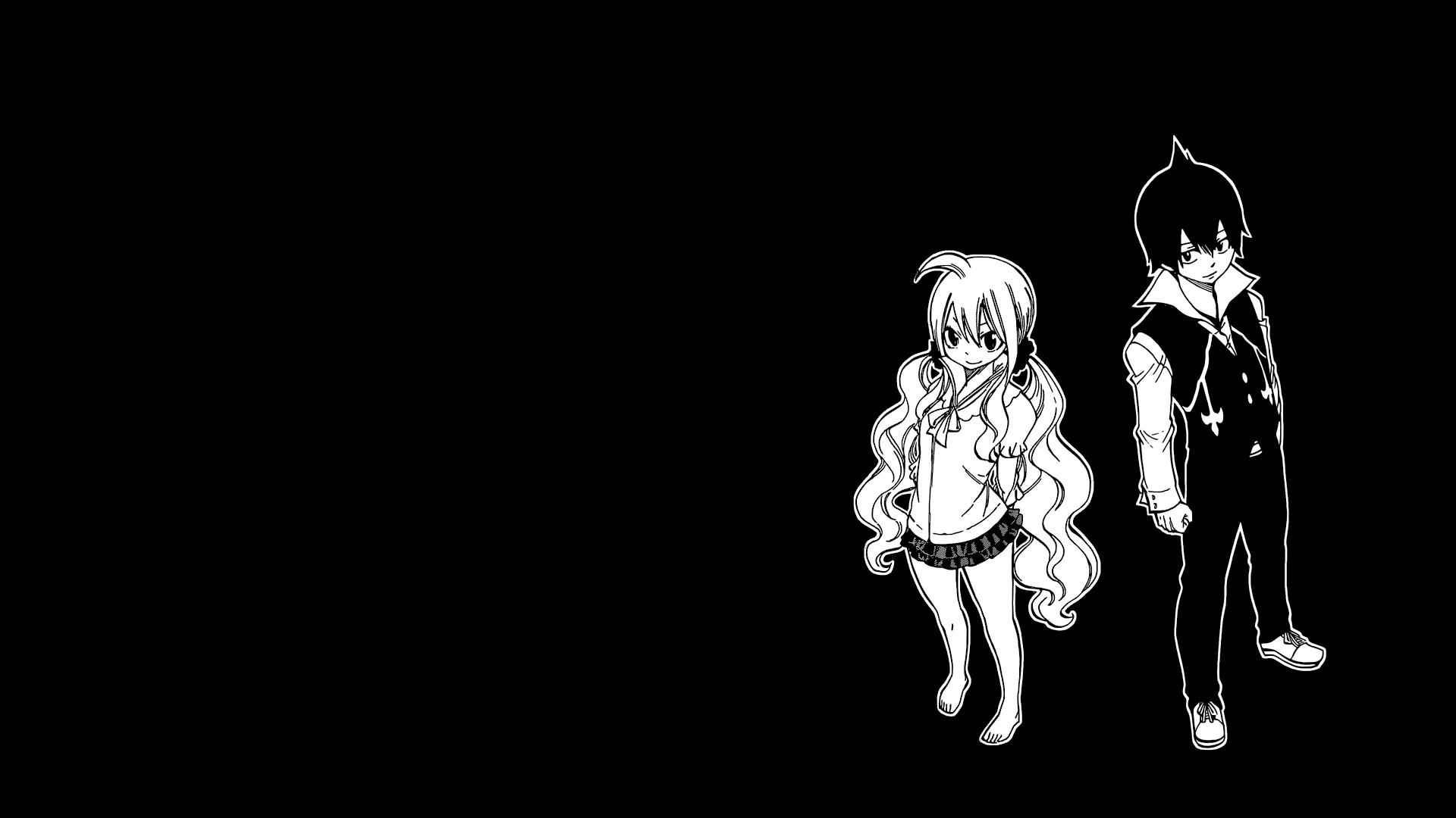 fairy tail tapete,schwarz,karikatur,einfarbig,schwarz und weiß,anime